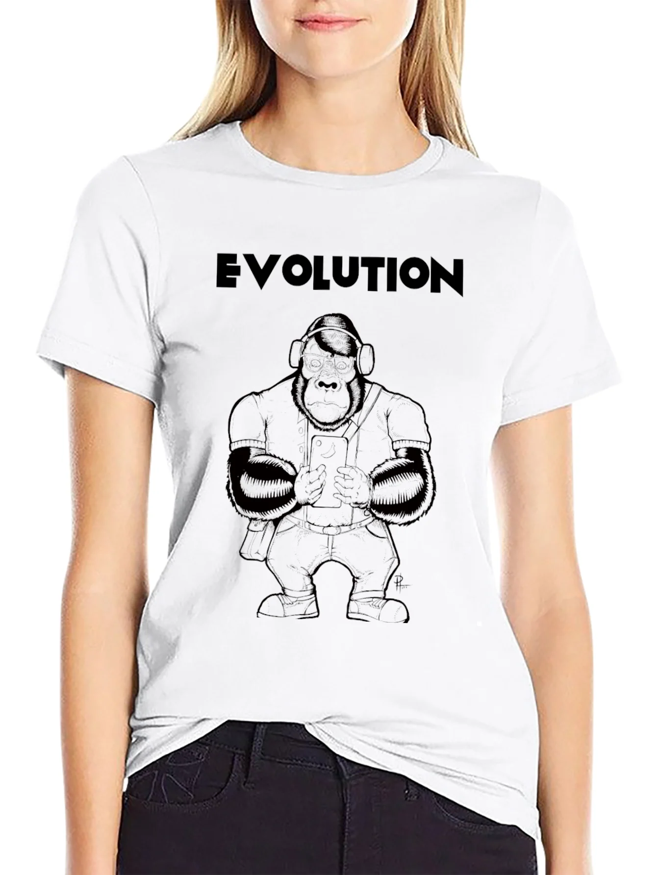 Evolution Gorilla Graphic T-Shirt - Modern Ape Design
