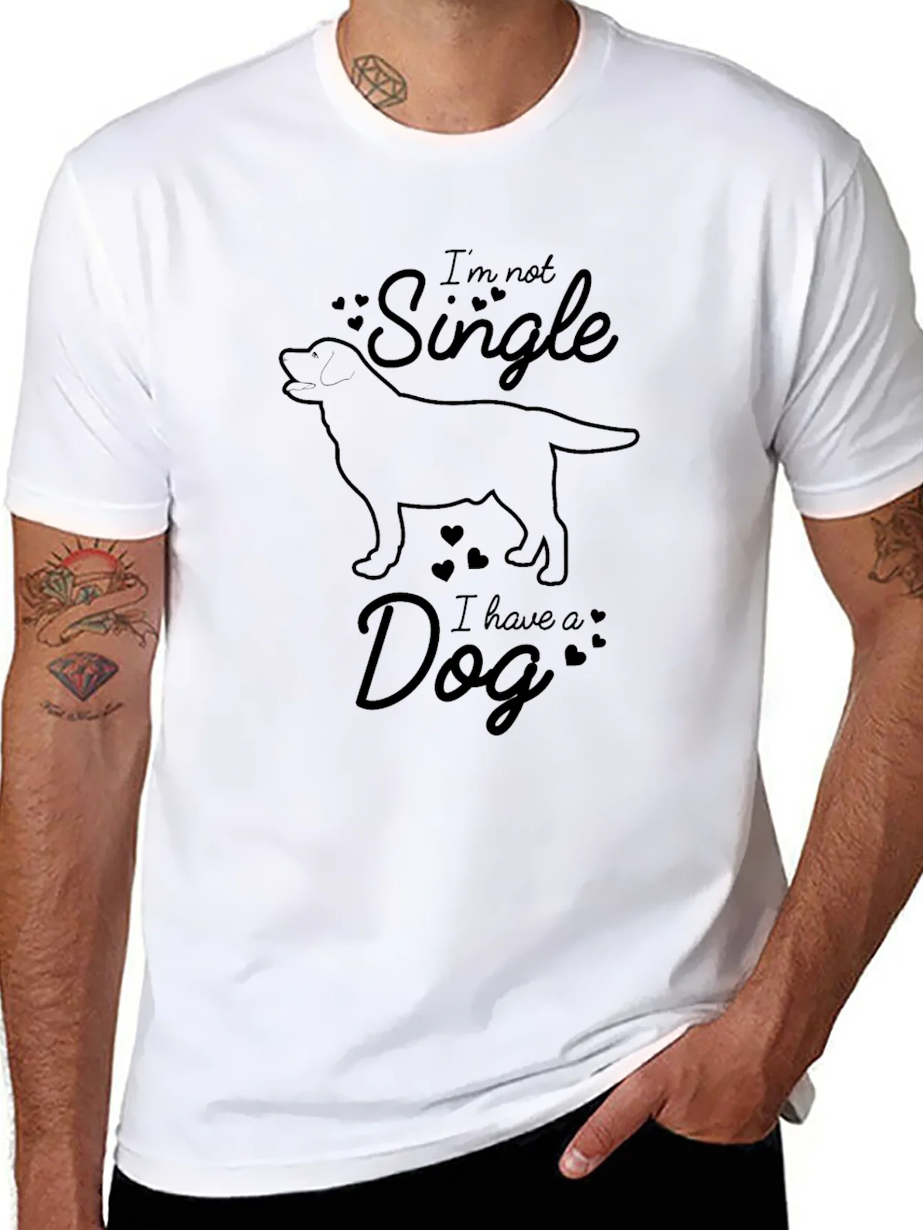 Im Not Single I Have A Dog Graphic Tee