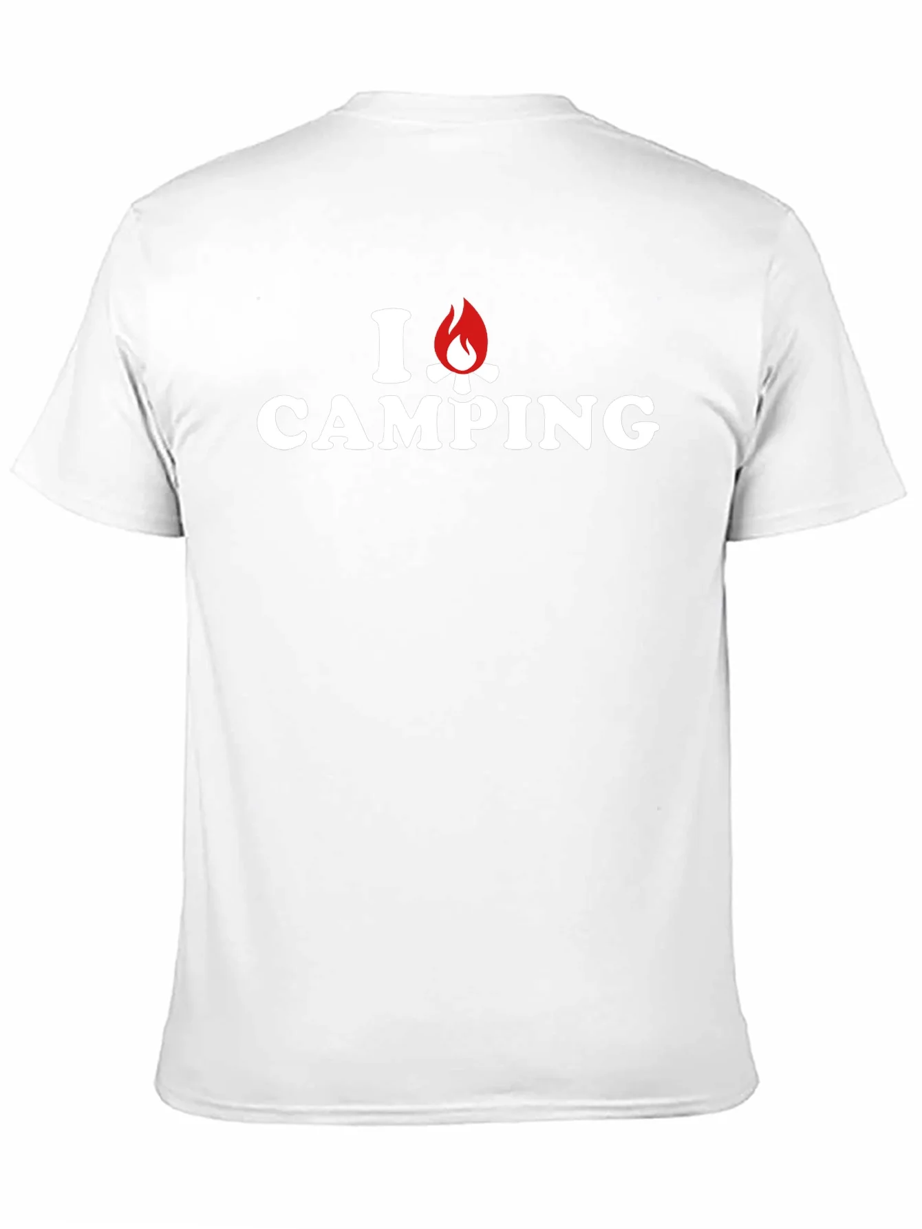 I Love Camping Graphic Tee - Black Cotton T-Shirt