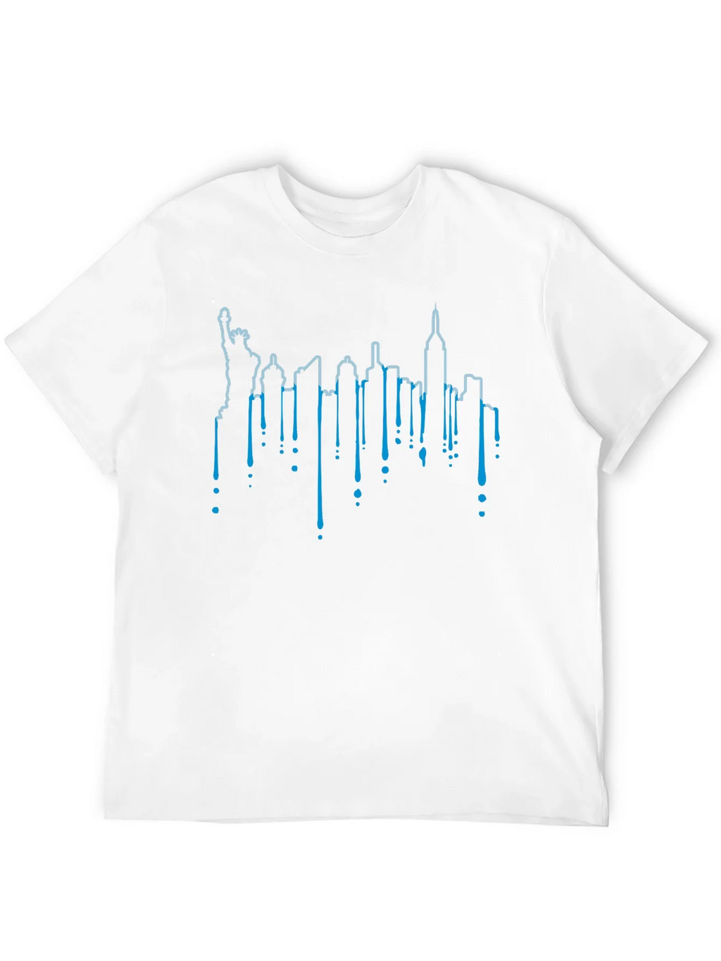 NYC Skyline Drip Graphic Tee - Black