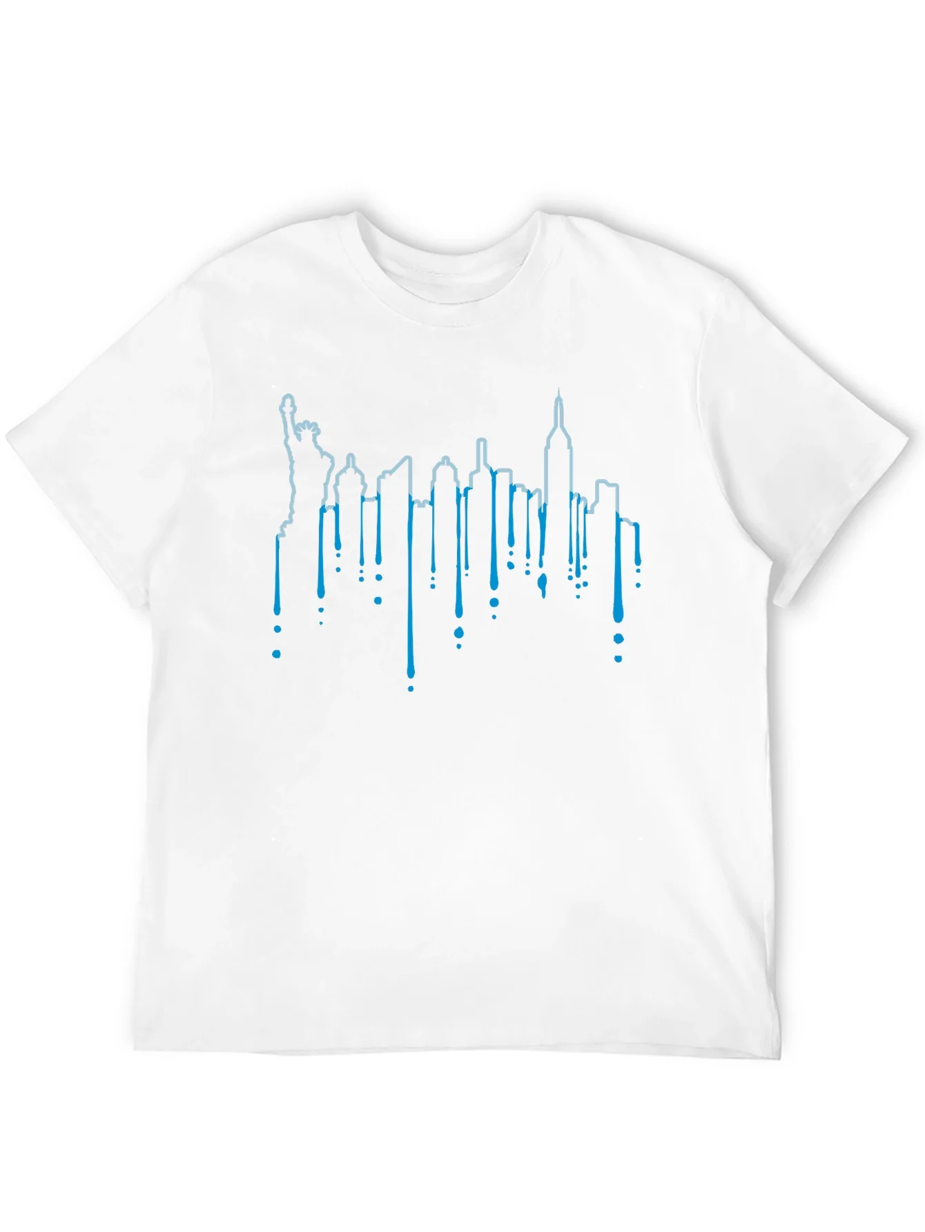 NYC Skyline Drip Graphic Tee - Black