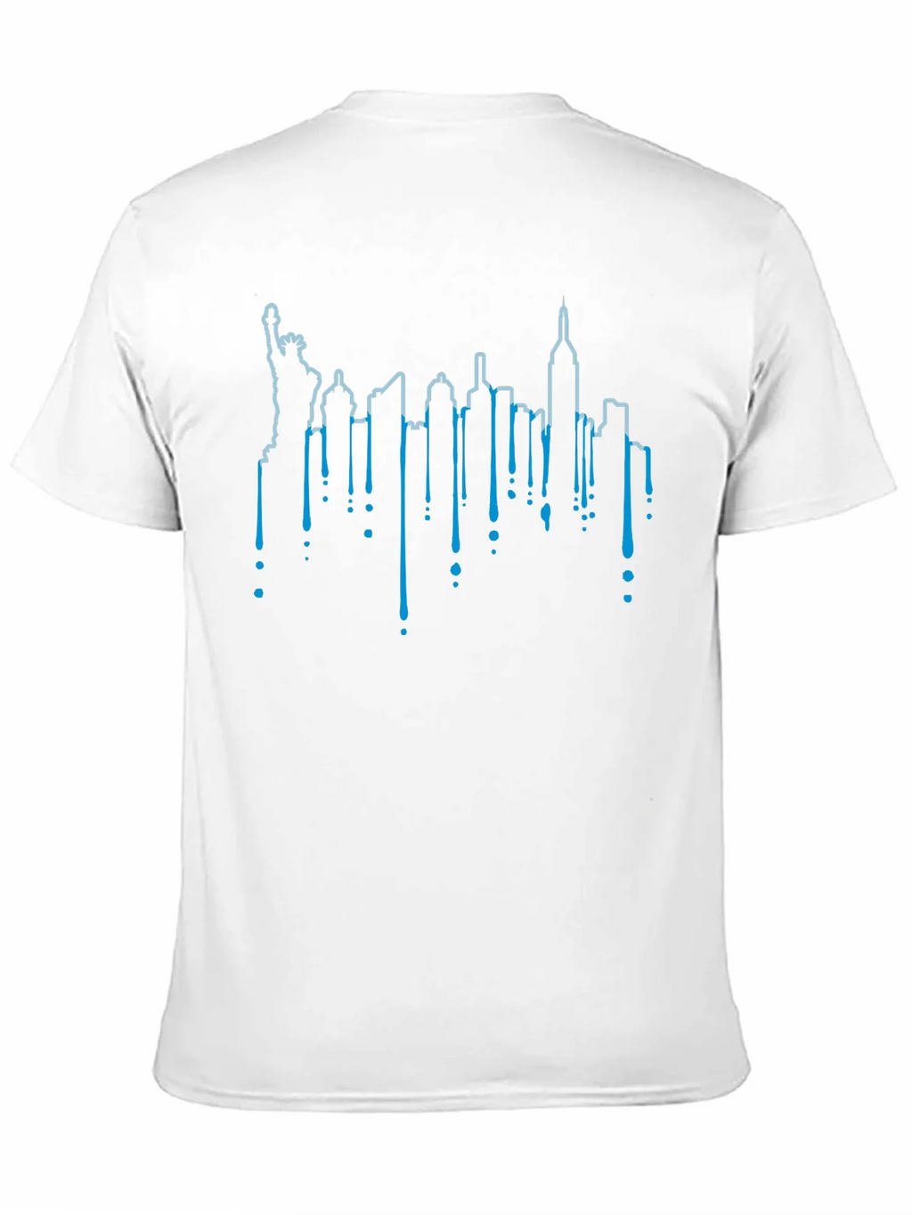 NYC Skyline Drip Graphic Tee - Black