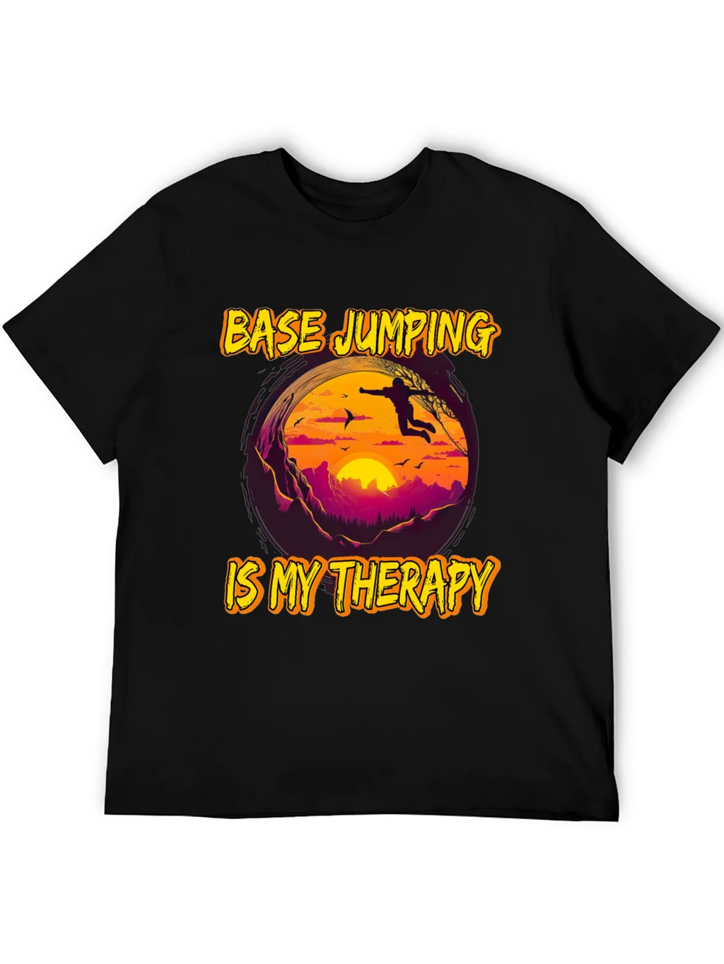 Base Jumping Therapy Graphic Tee