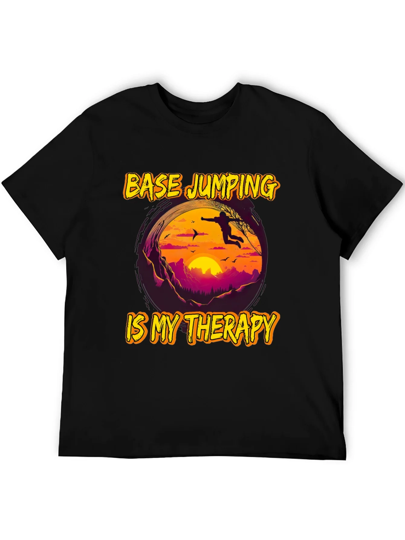 Base Jumping Therapy Graphic Tee