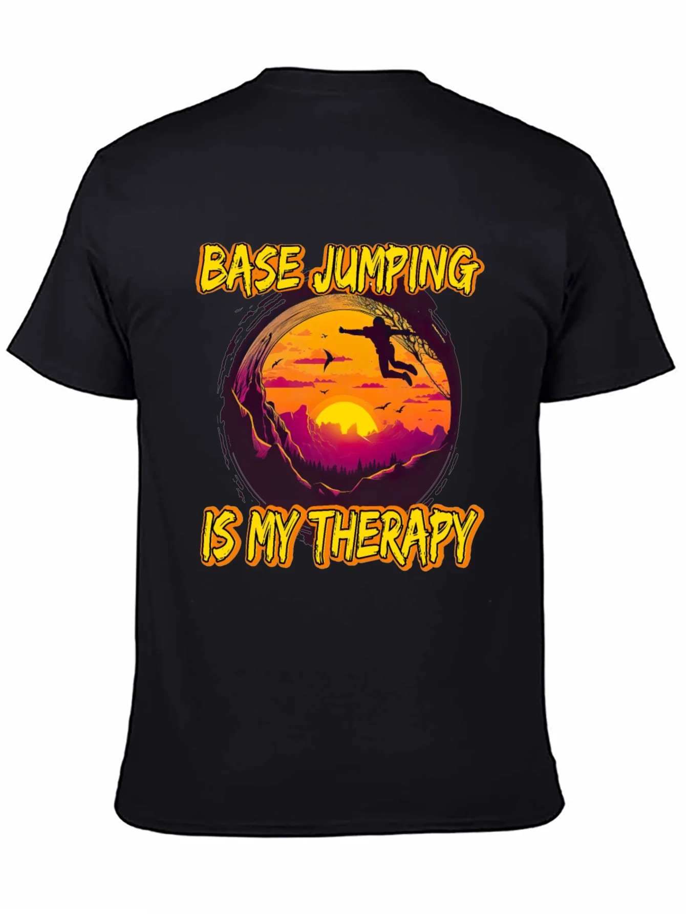 Base Jumping Therapy Graphic Tee