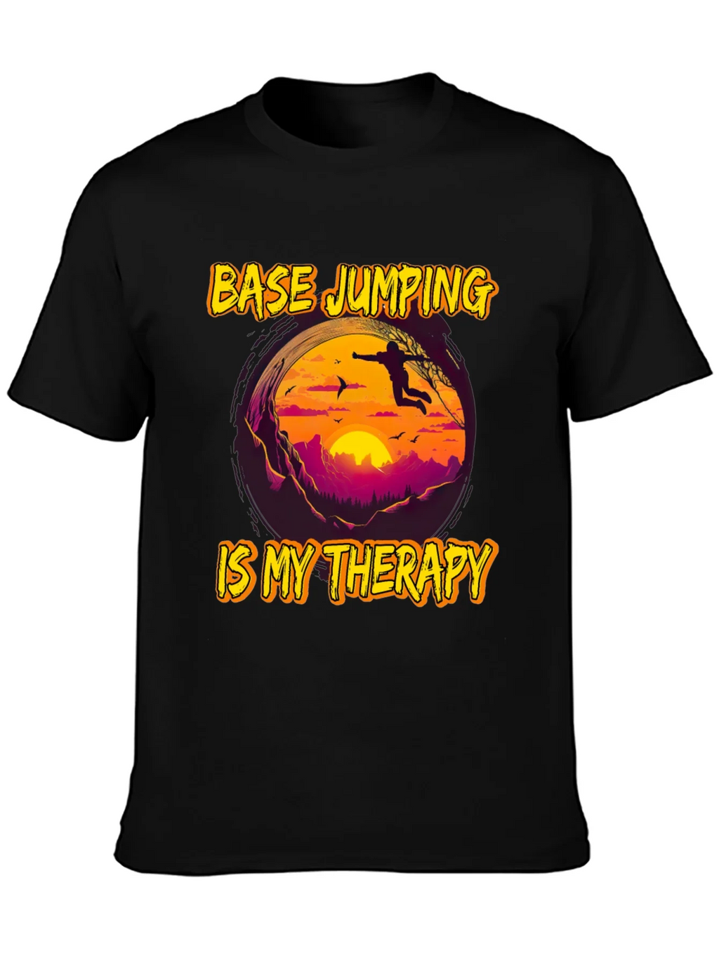 Base Jumping Therapy Graphic Tee