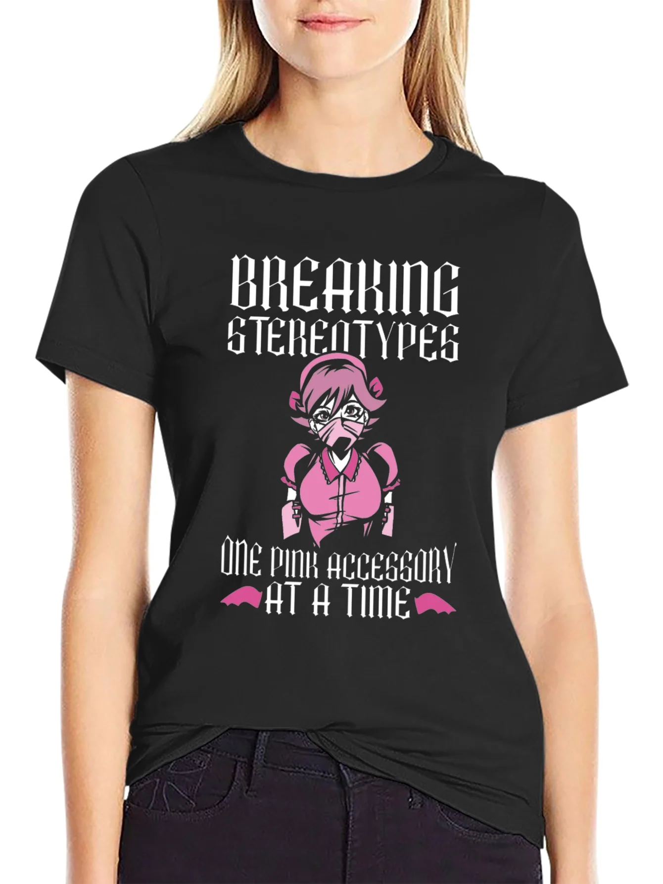 Breaking Stereotypes T-Shirt - Pink Accessory Design