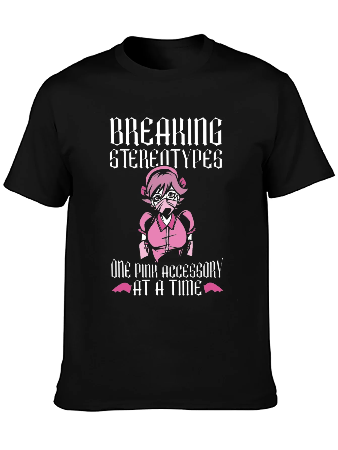 Breaking Stereotypes T-Shirt - Pink Accessory Design