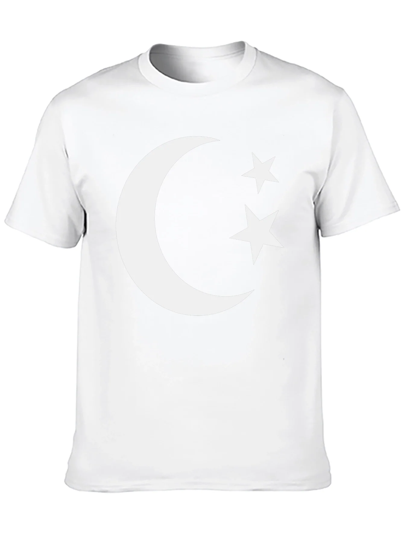 Crescent Moon & Stars Graphic Tee - Black