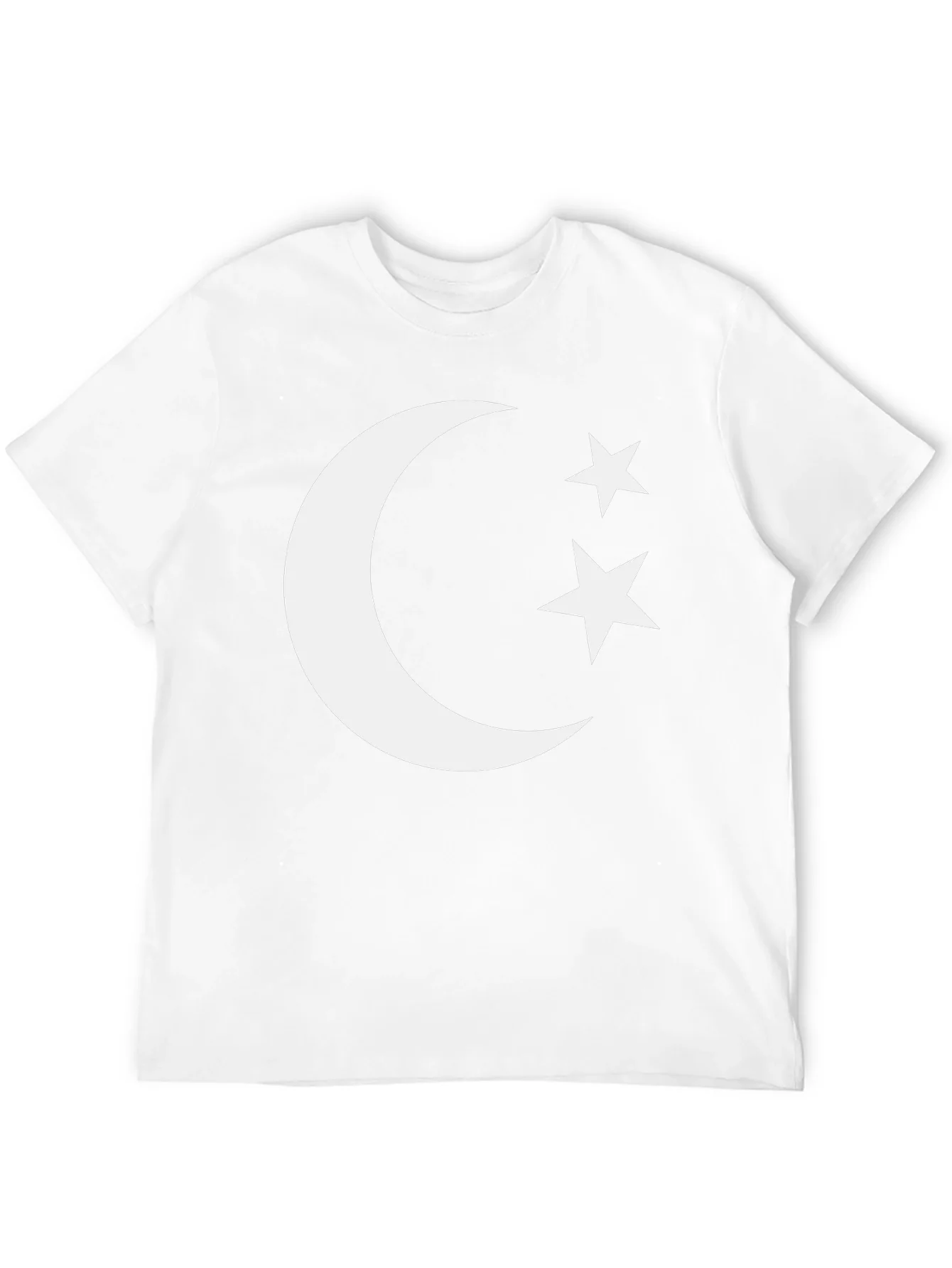 Crescent Moon & Stars Graphic Tee - Black