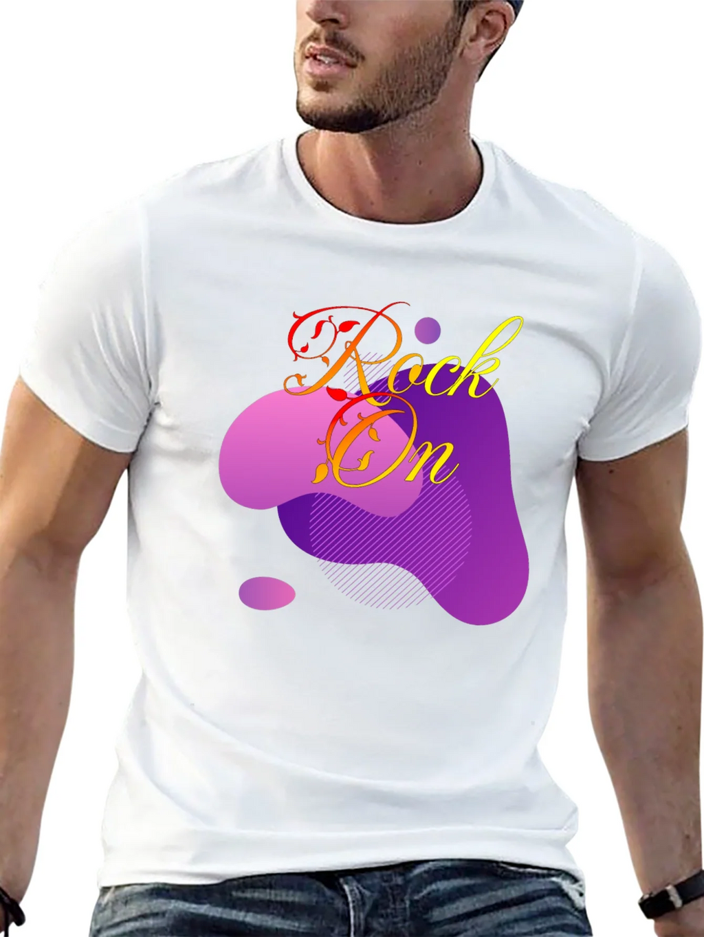 Rock On Graphic T-Shirt - Black Cotton Tee