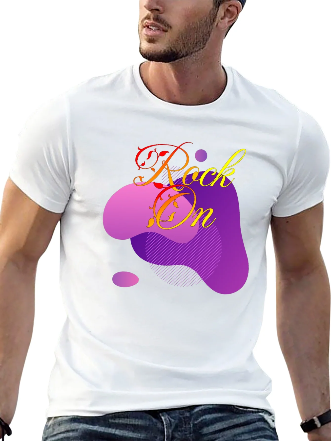 Rock On Graphic T-Shirt - Black Cotton Tee