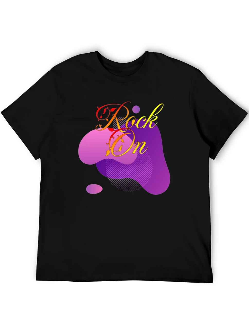 Rock On Graphic T-Shirt - Black Cotton Tee