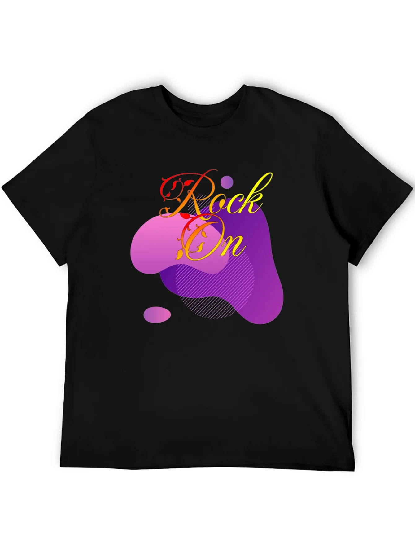 Rock On Graphic T-Shirt - Black Cotton Tee