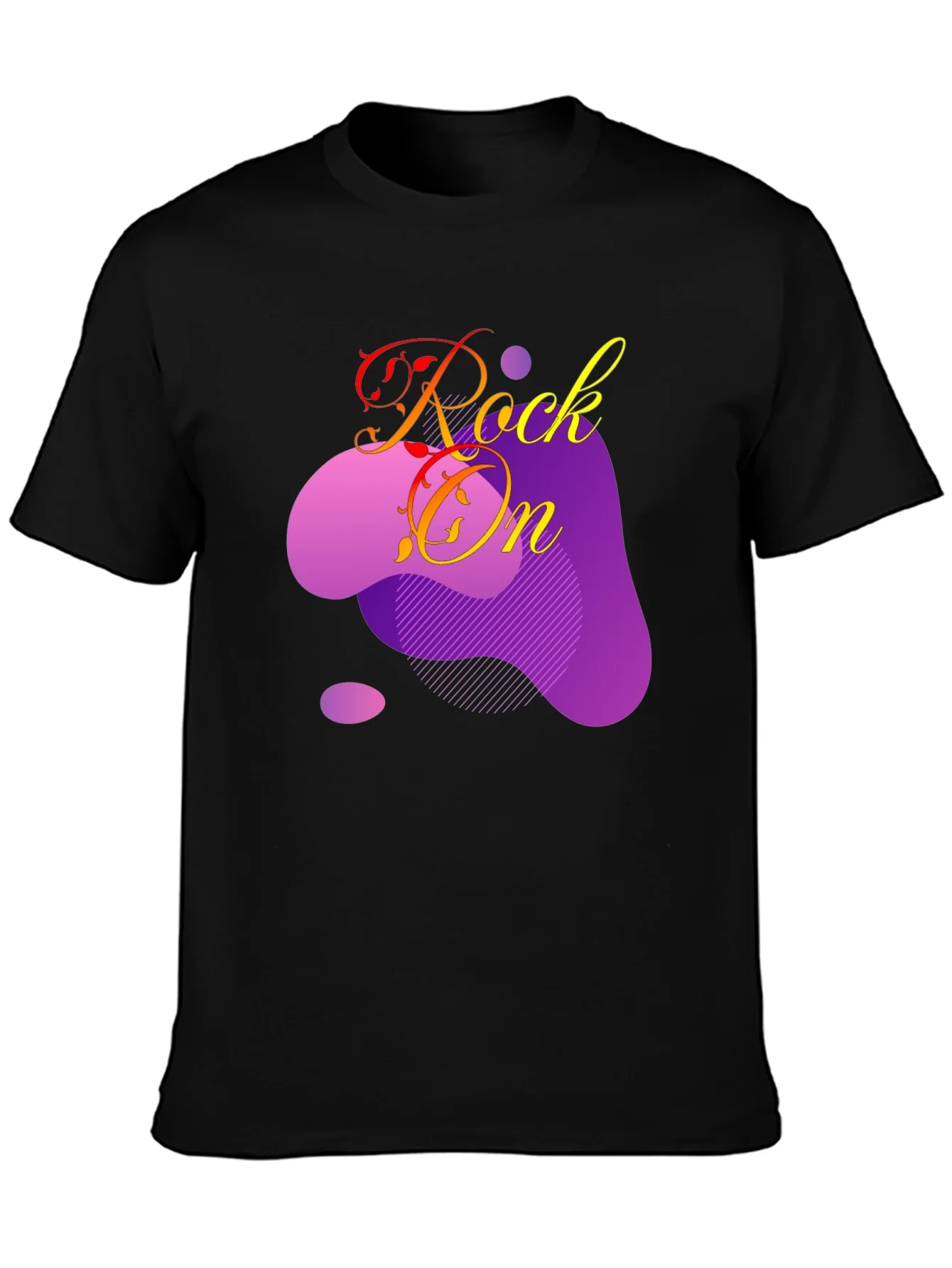 Rock On Graphic T-Shirt - Black Cotton Tee