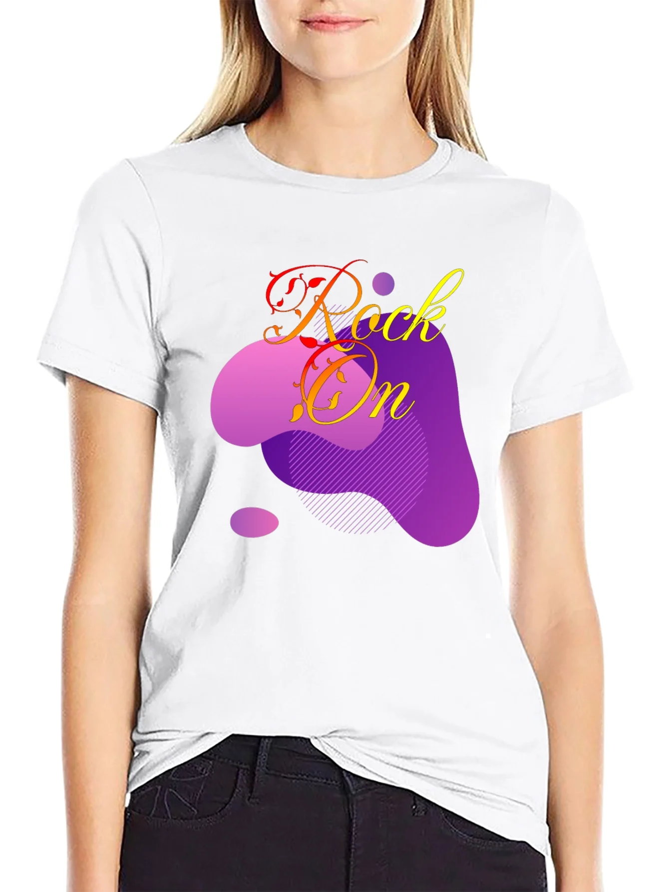 Rock On Graphic T-Shirt - Black Cotton Tee