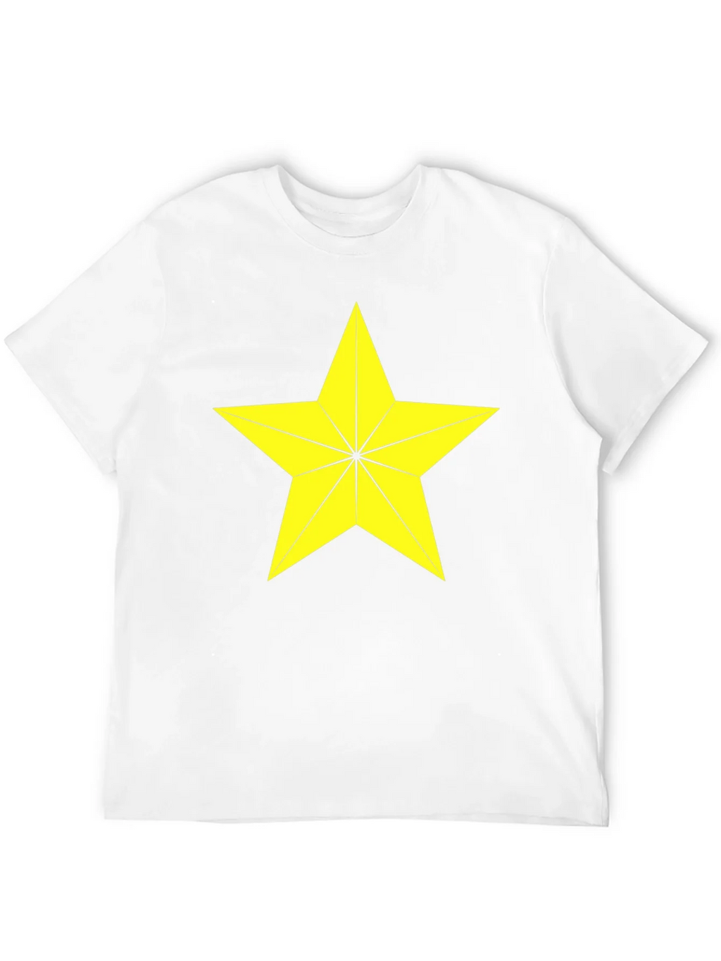 Star Graphic Tee - Bold Yellow Star Design