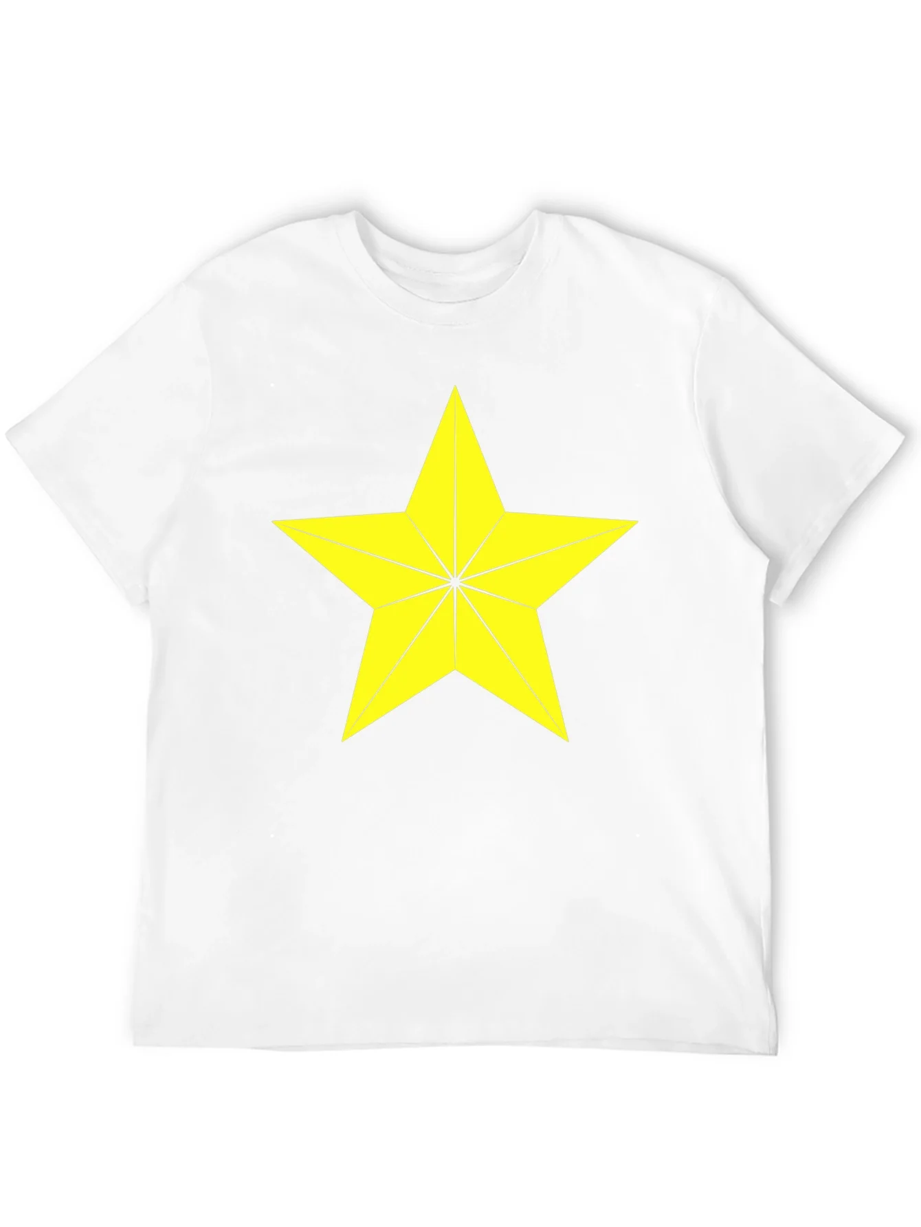Star Graphic Tee - Bold Yellow Star Design