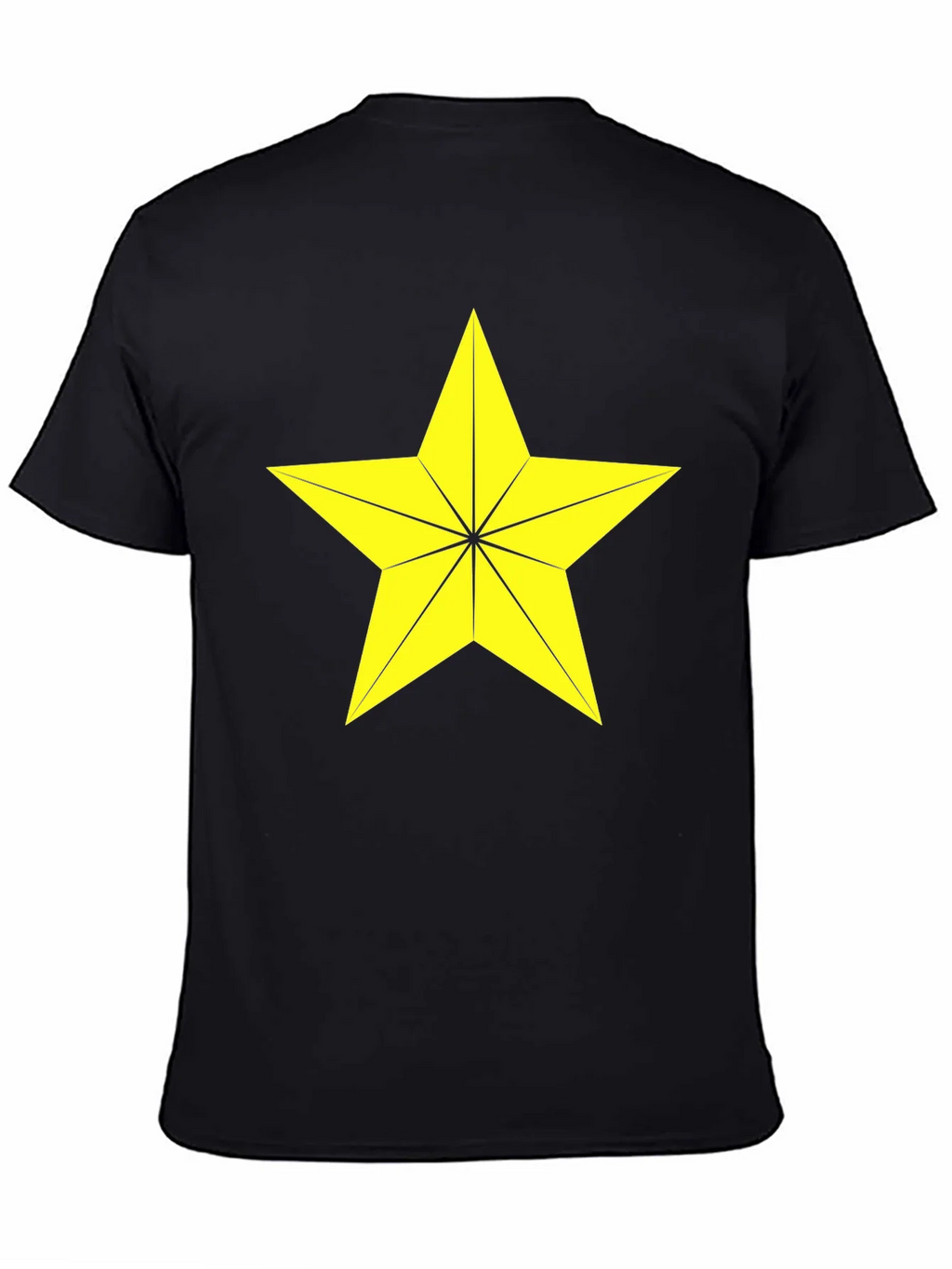 Star Graphic Tee - Bold Yellow Star Design