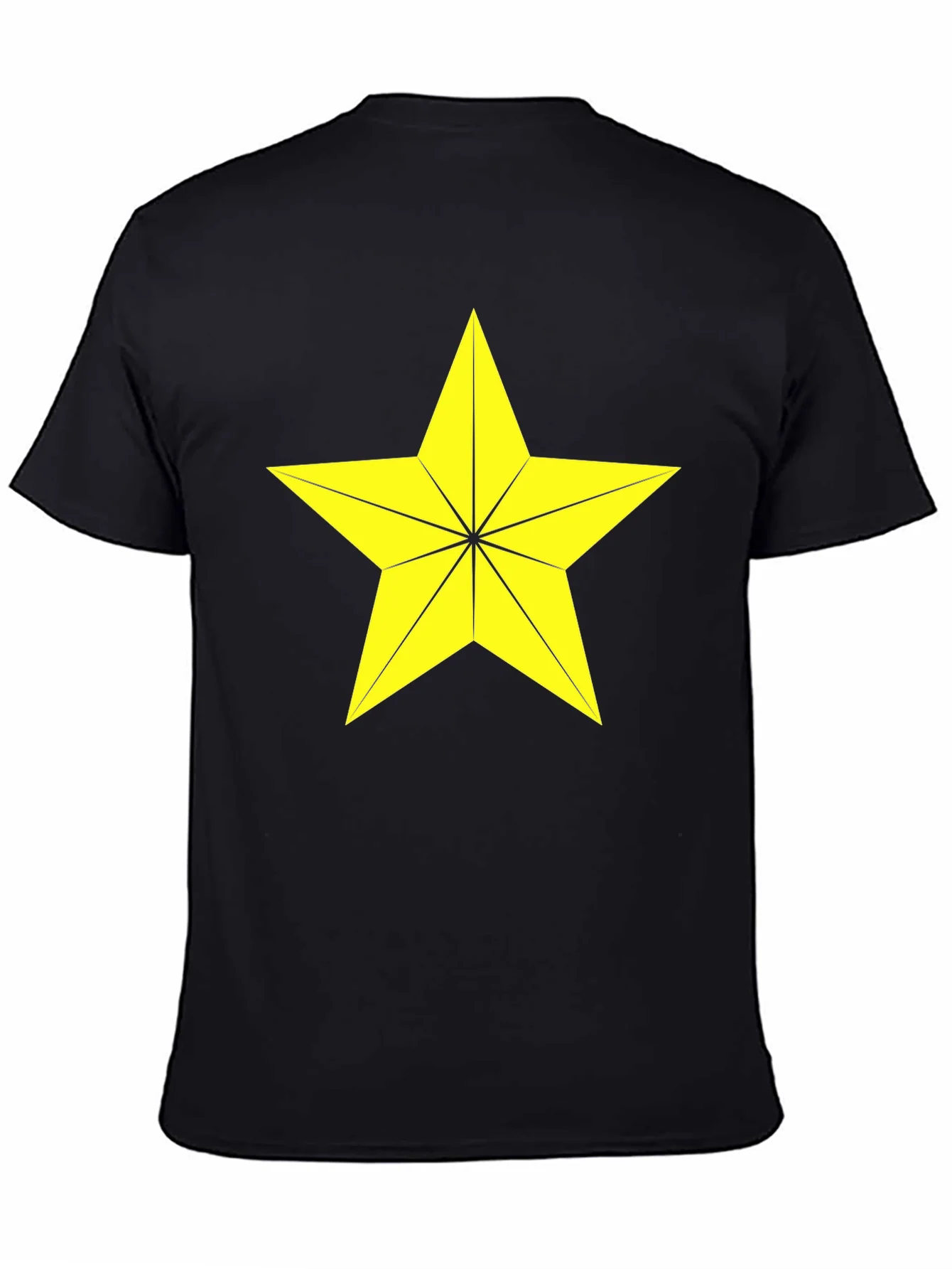 Star Graphic Tee - Bold Yellow Star Design