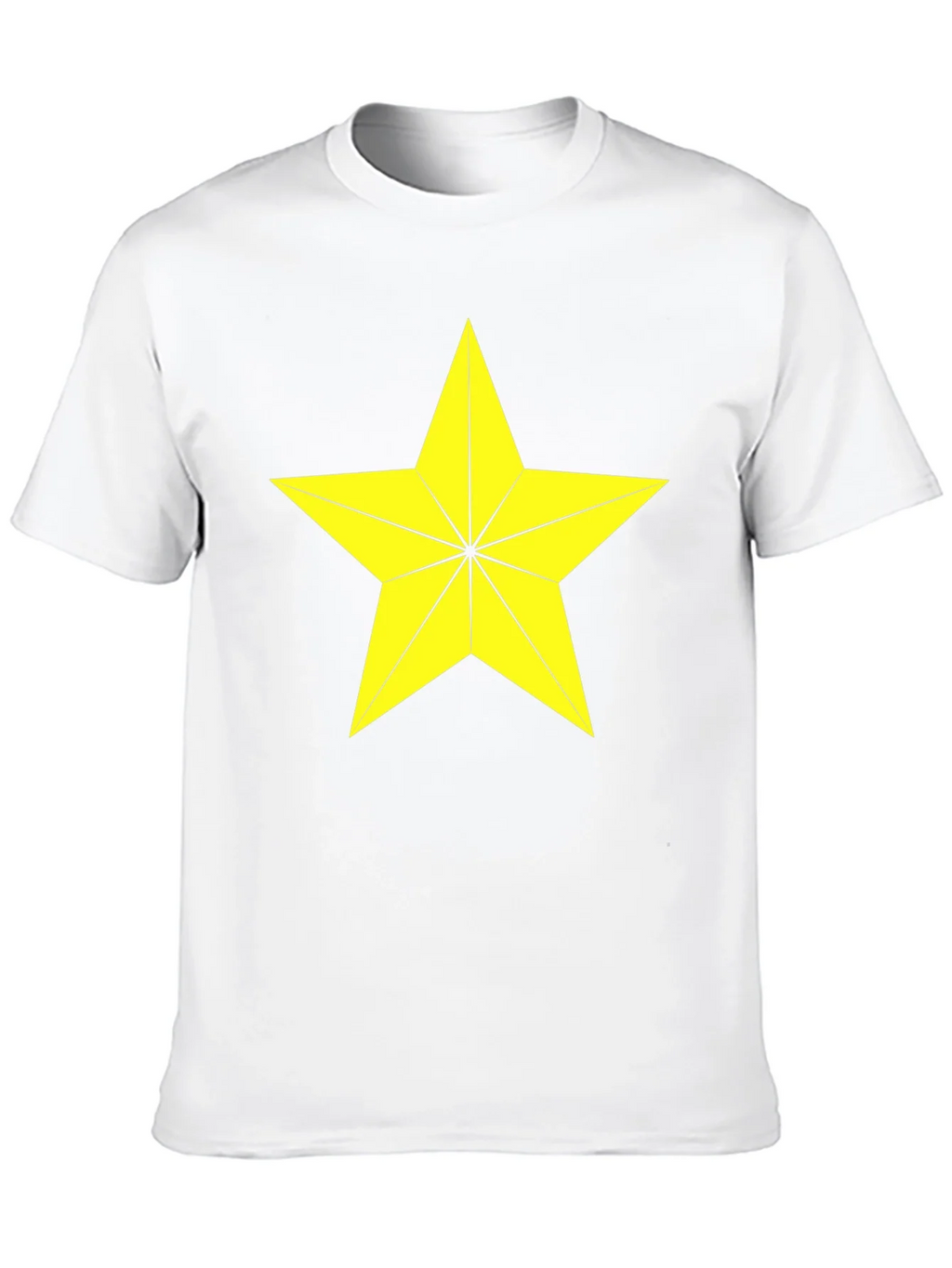 Star Graphic Tee - Bold Yellow Star Design