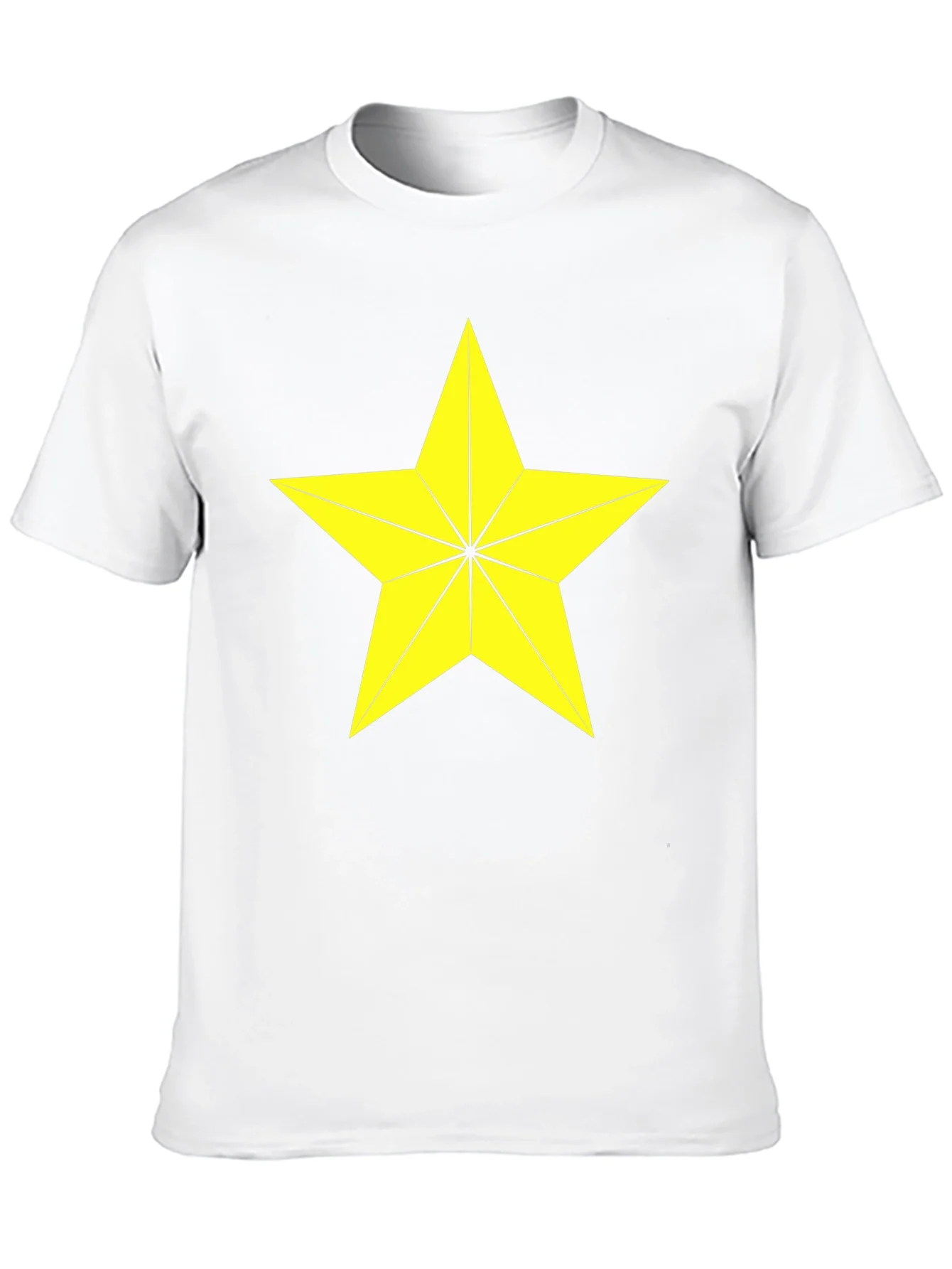 Star Graphic Tee - Bold Yellow Star Design