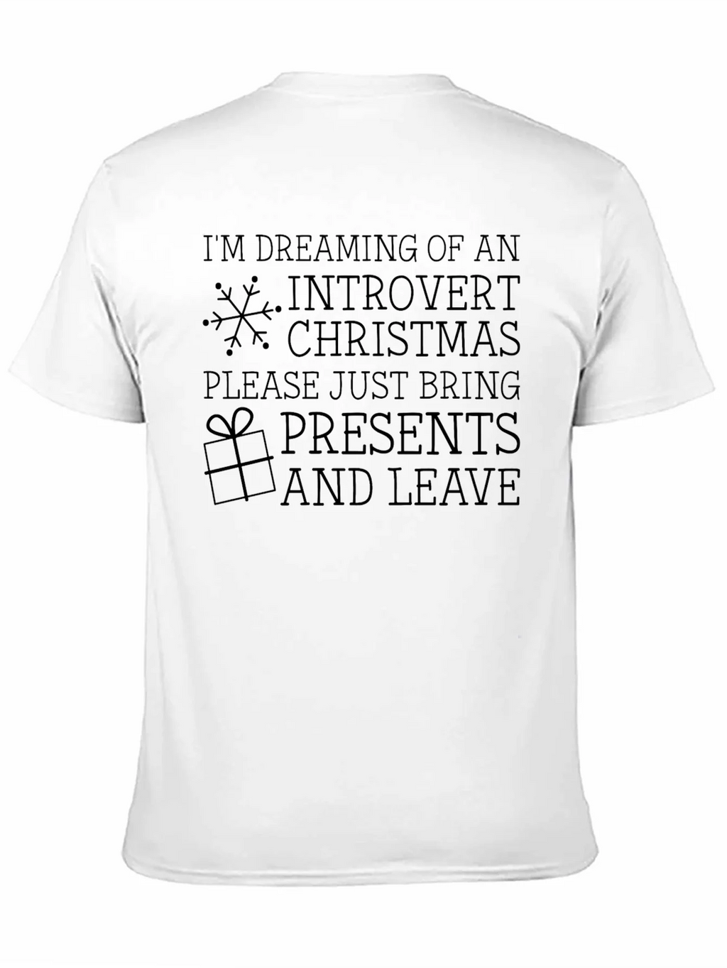 Introvert Christmas Black T-Shirt