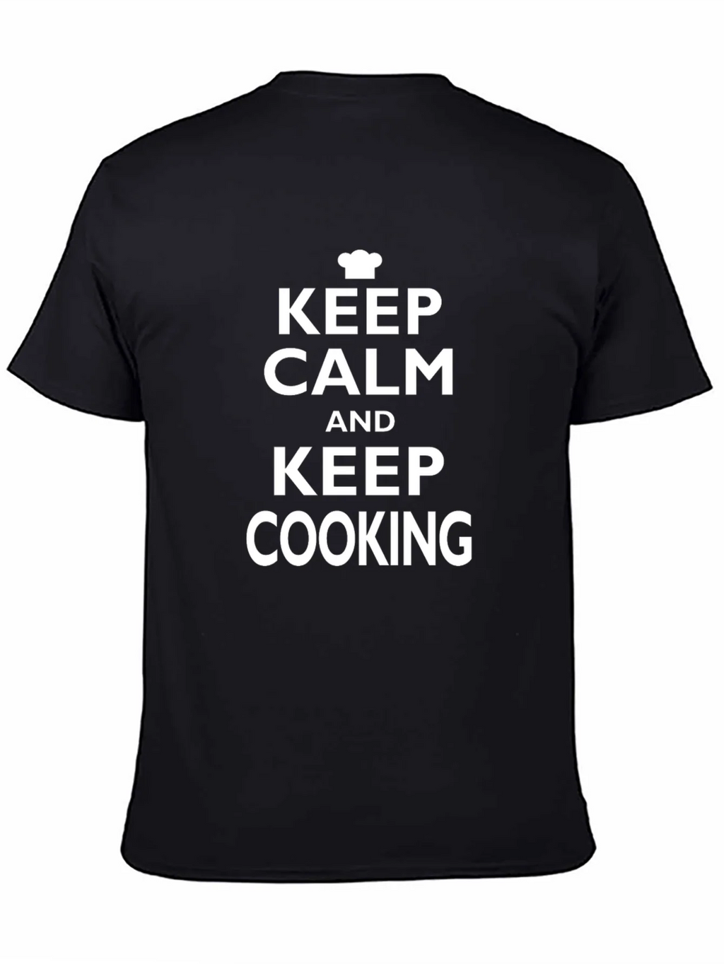 Keep Calm and Keep Cooking Black T-Shirt