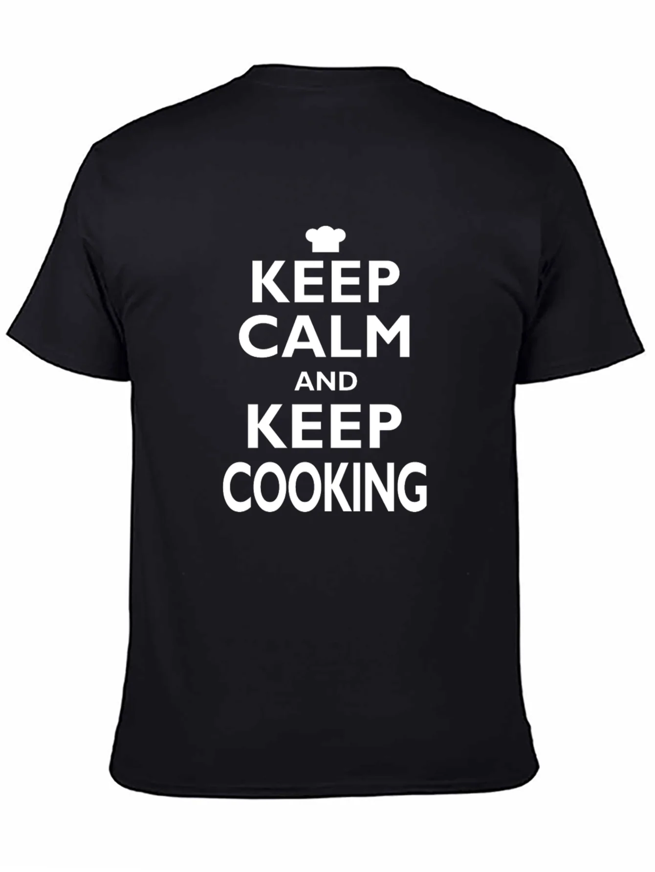 Keep Calm and Keep Cooking Black T-Shirt