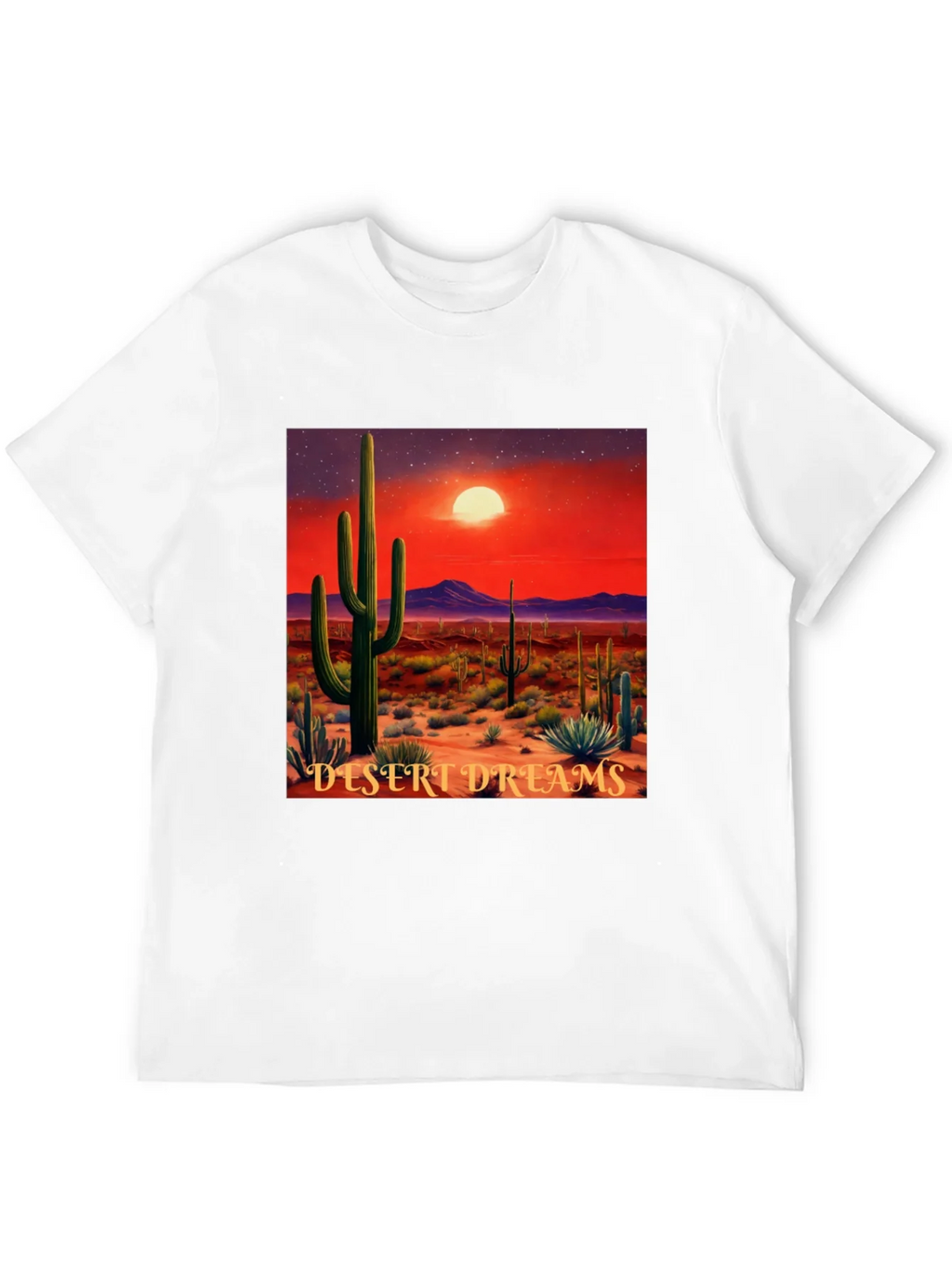 Desert Dreams Graphic T-Shirt - Black Cotton Tee