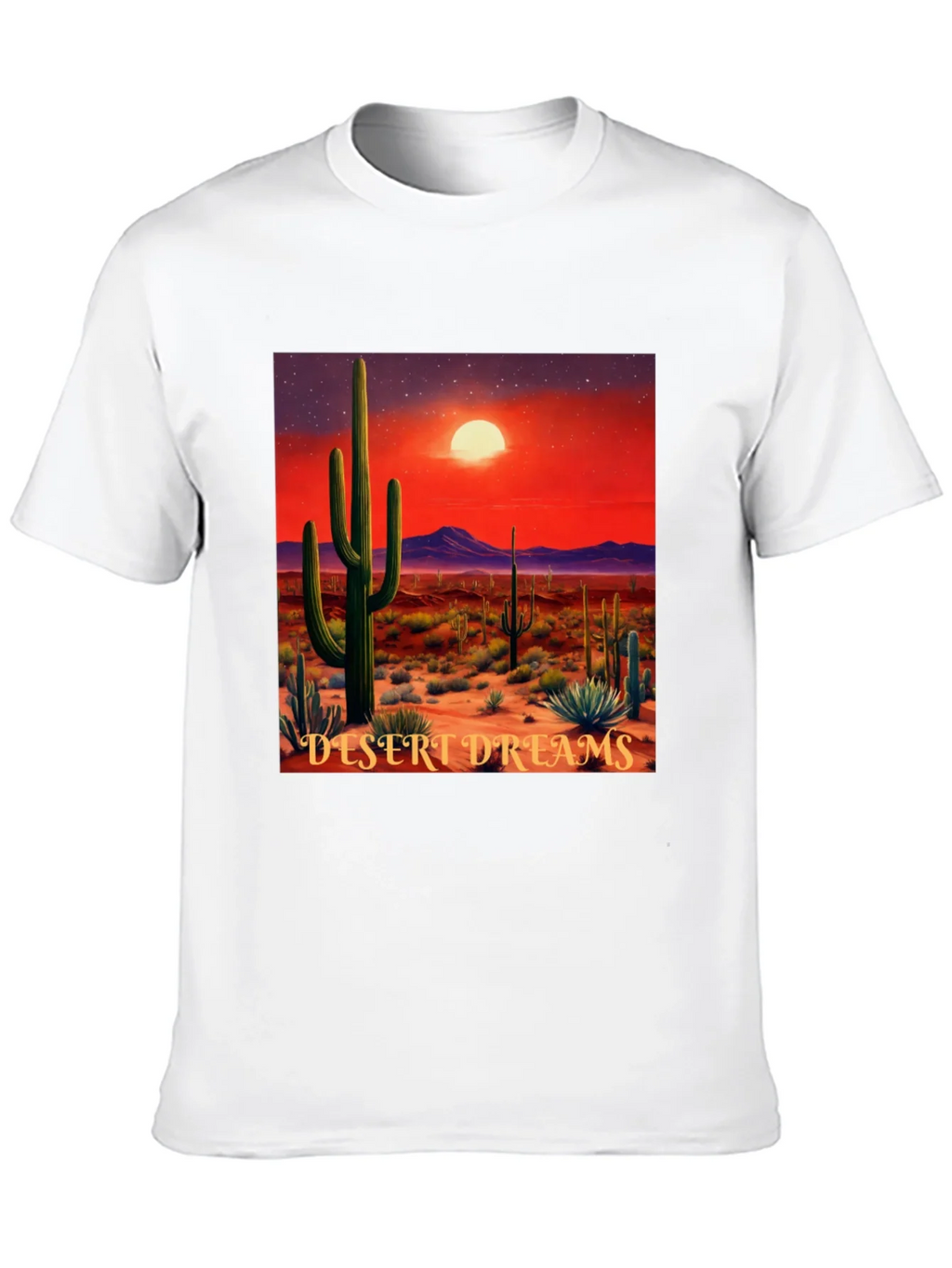 Desert Dreams Graphic T-Shirt - Black Cotton Tee