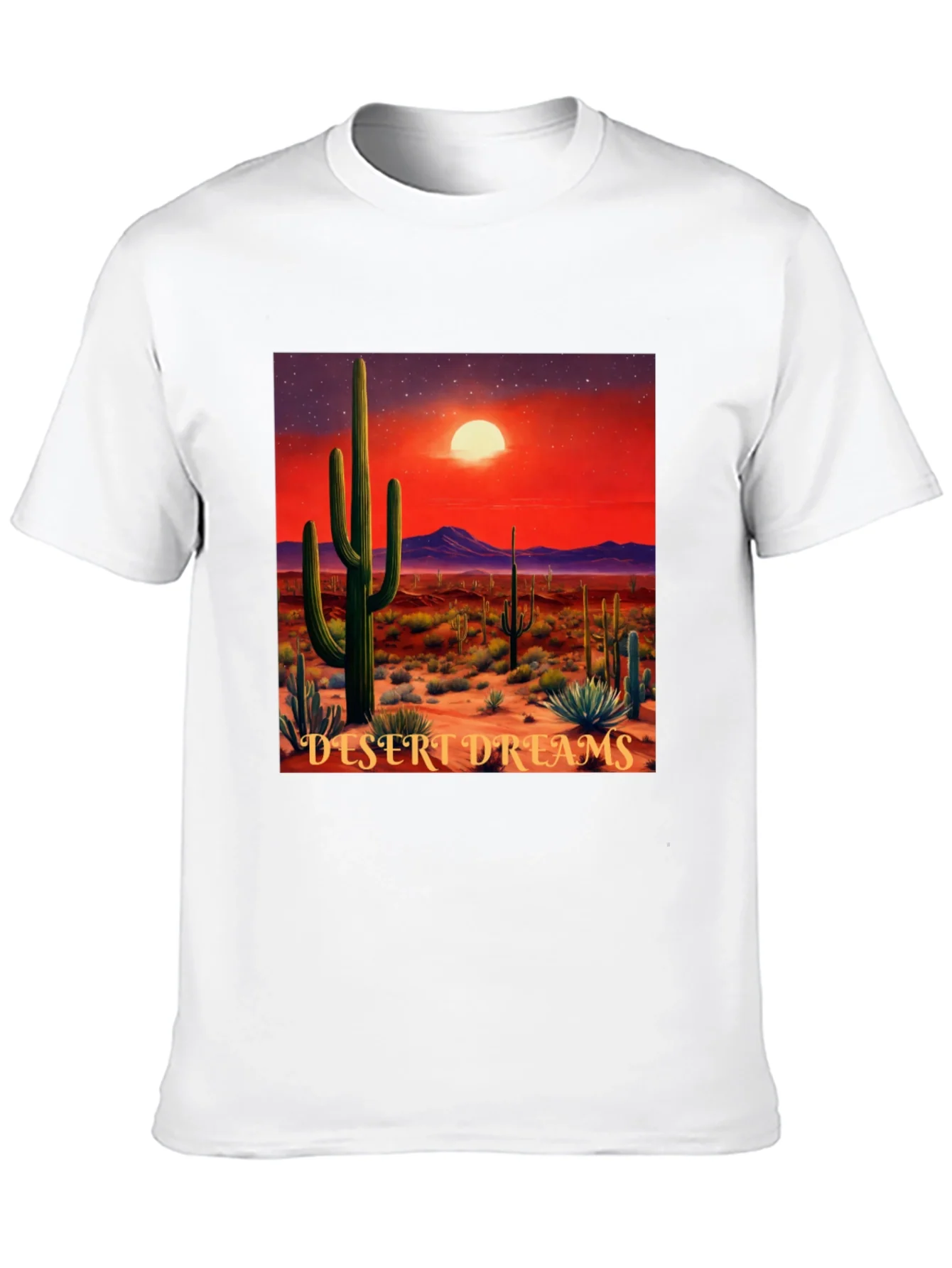 Desert Dreams Graphic T-Shirt - Black Cotton Tee