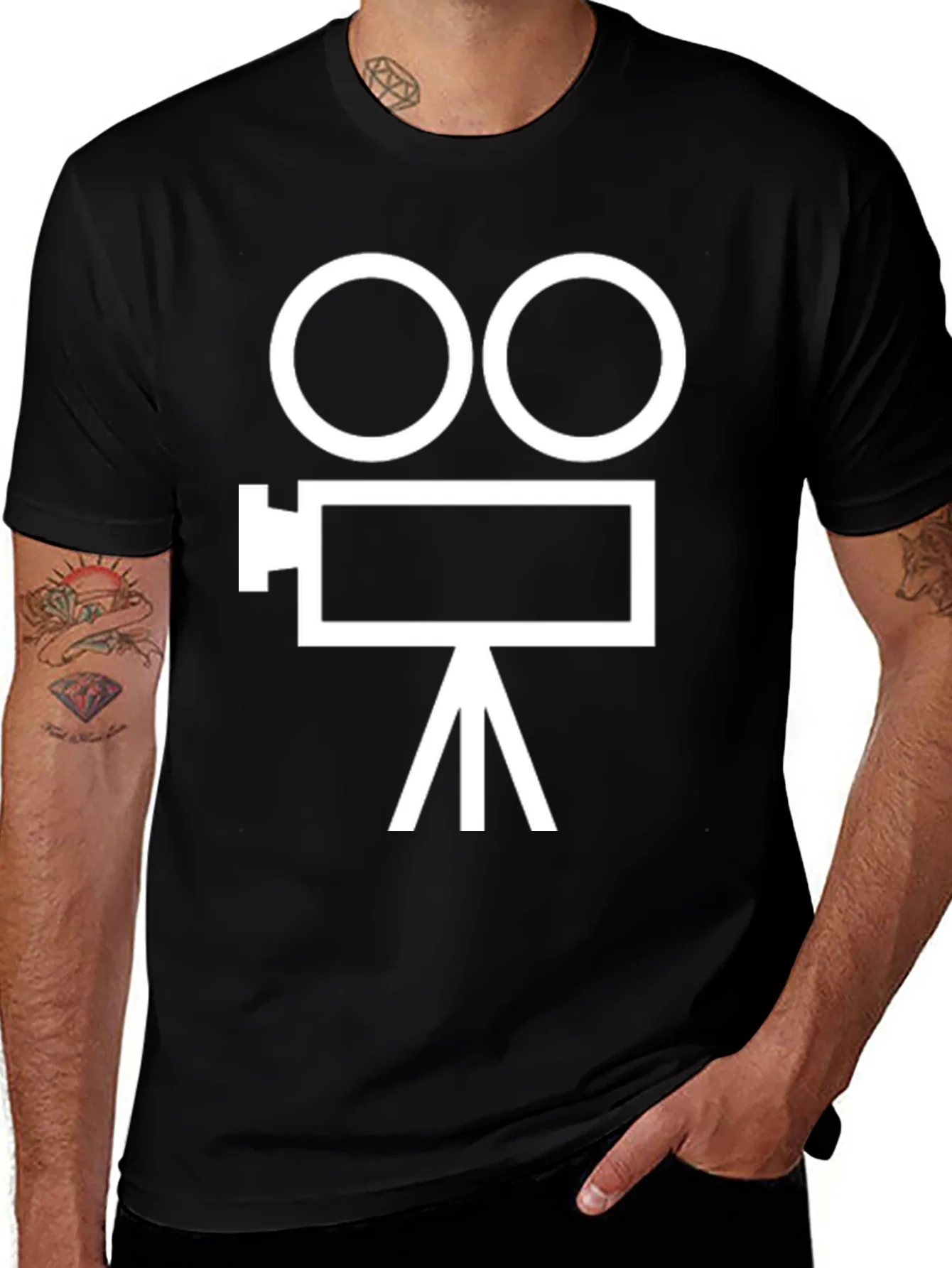 Classic Movie Camera Graphic T-Shirt