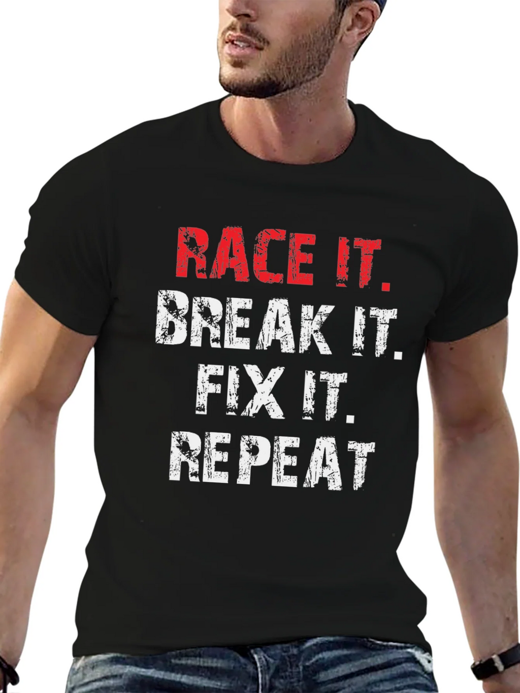 Race It Break It Fix It Repeat Graphic Tee