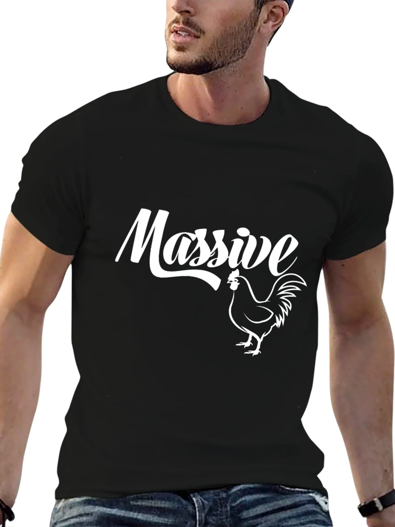Massive Chicken Graphic T-Shirt - Casual Style