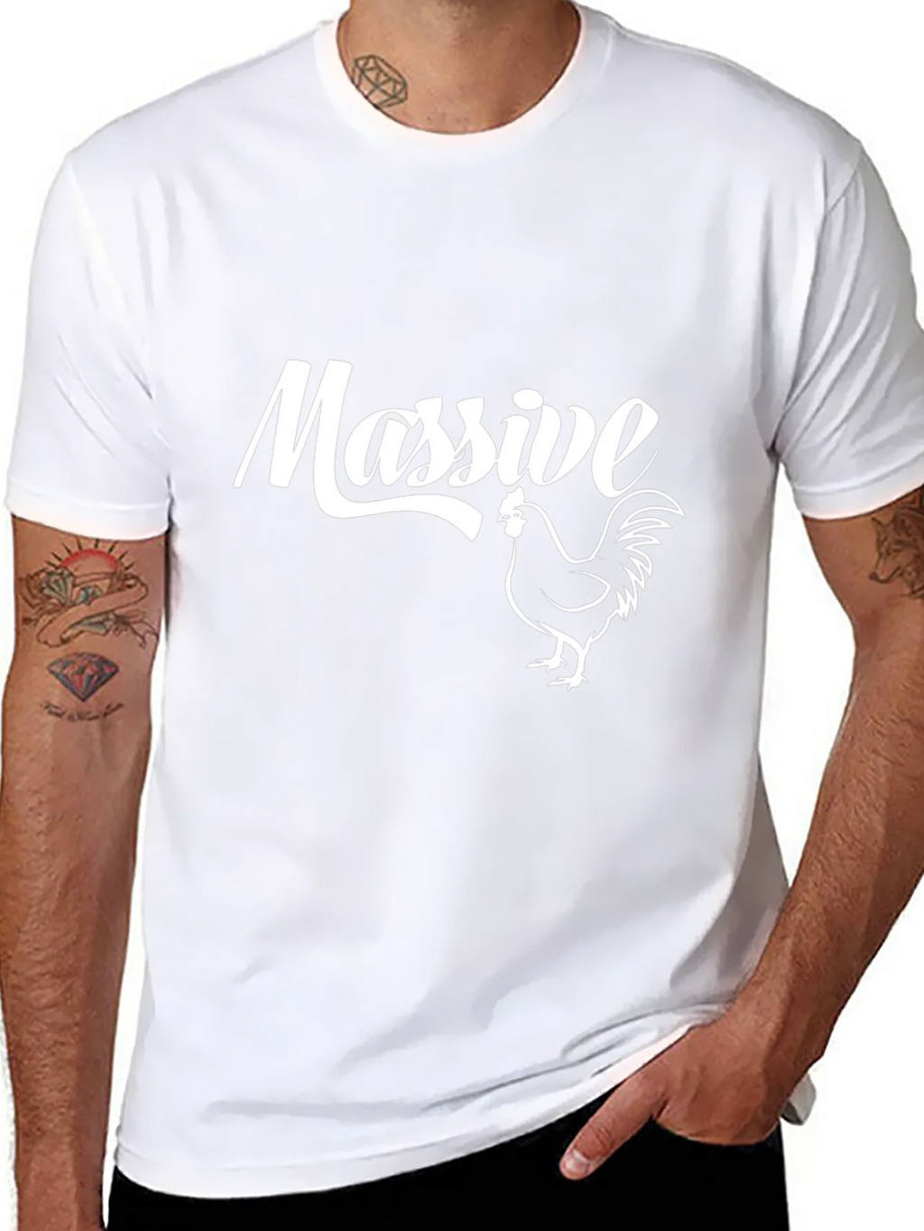 Massive Chicken Graphic T-Shirt - Casual Style