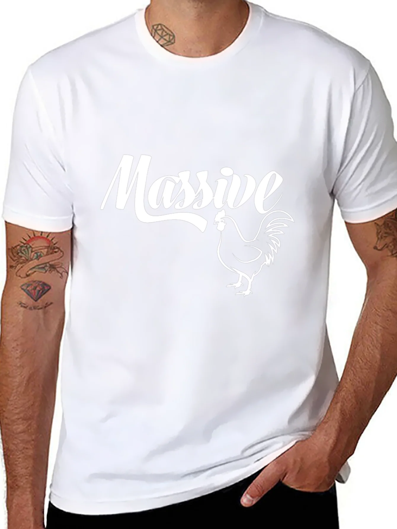 Massive Chicken Graphic T-Shirt - Casual Style