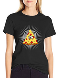 Pizza Illuminati T-Shirt - All Seeing Eye Slice Tee