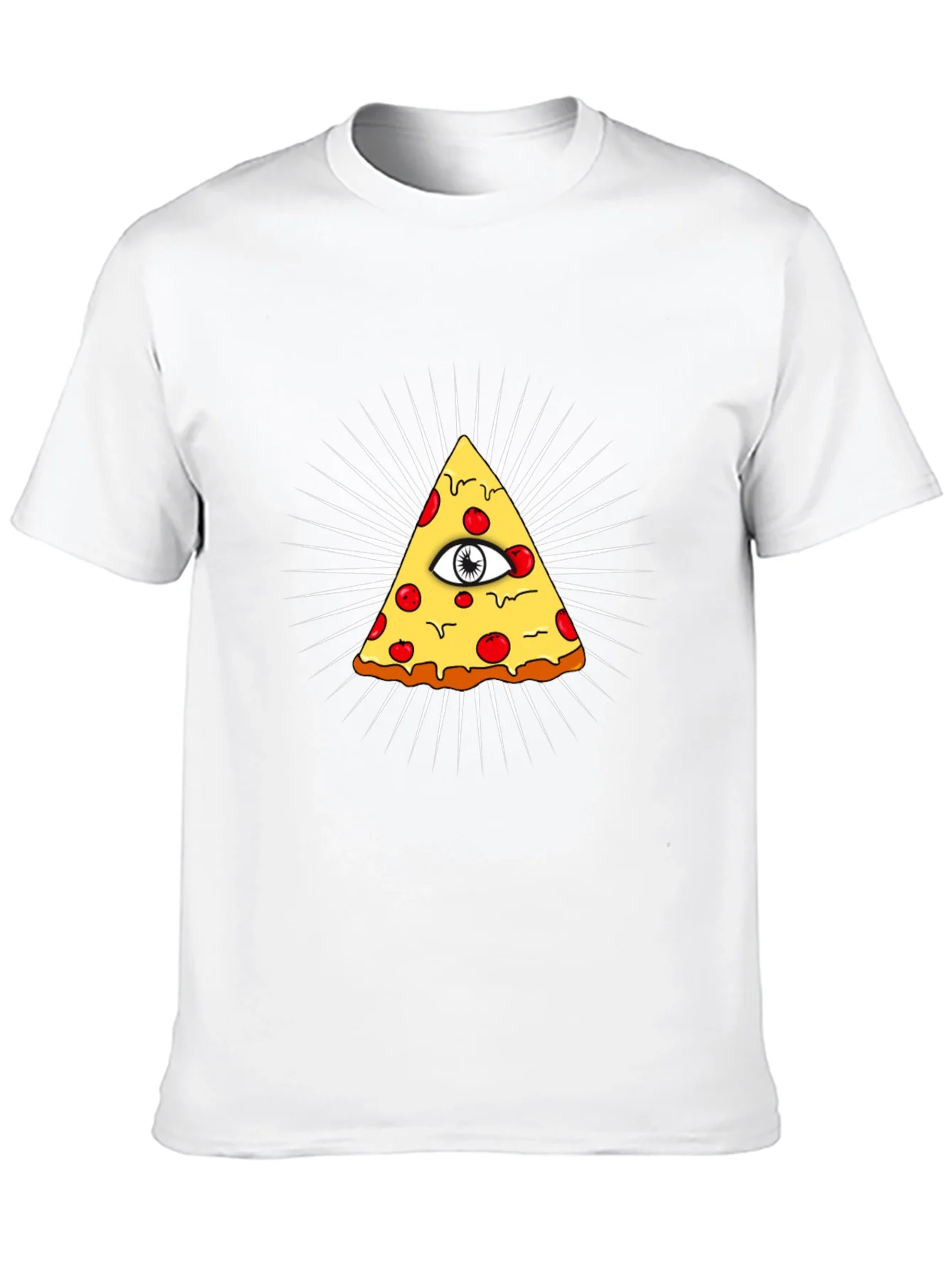 Pizza Illuminati T-Shirt - All Seeing Eye Slice Tee