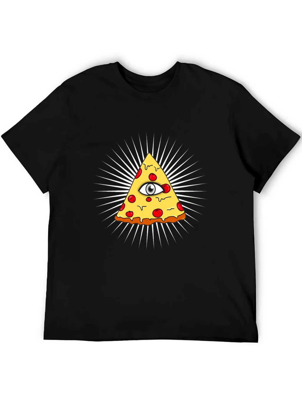 Pizza Illuminati T-Shirt - All Seeing Eye Slice Tee