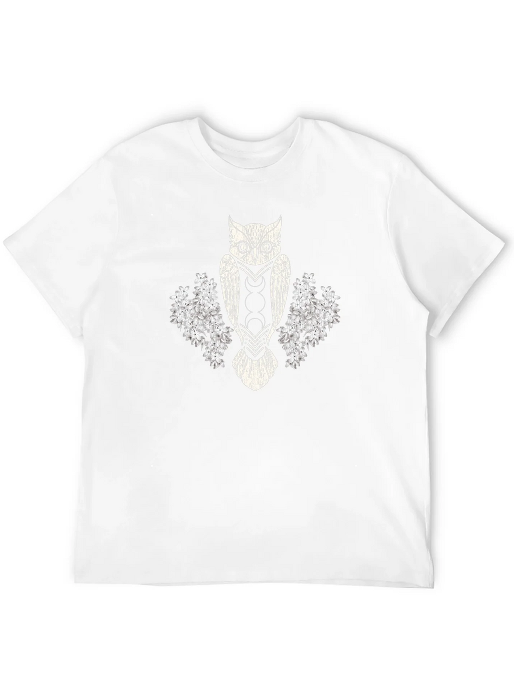 Mystic Owl Graphic Tee - Black Cotton Blend T-Shirt