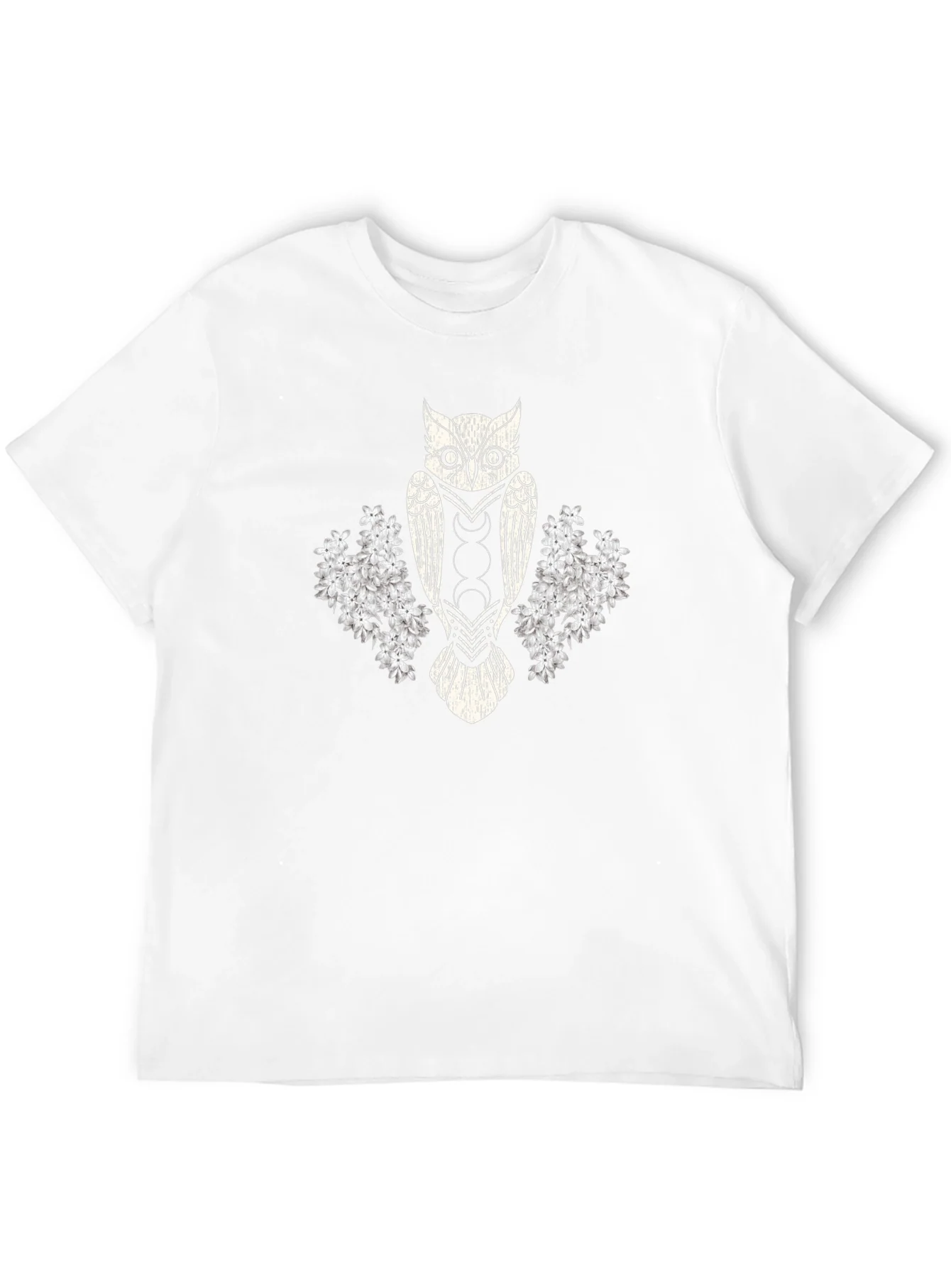 Mystic Owl Graphic Tee - Black Cotton Blend T-Shirt