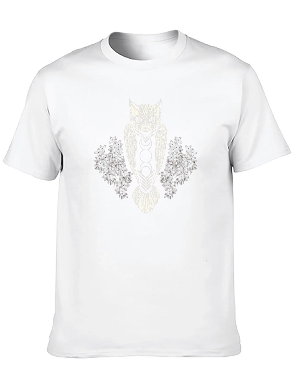 Mystic Owl Graphic Tee - Black Cotton Blend T-Shirt