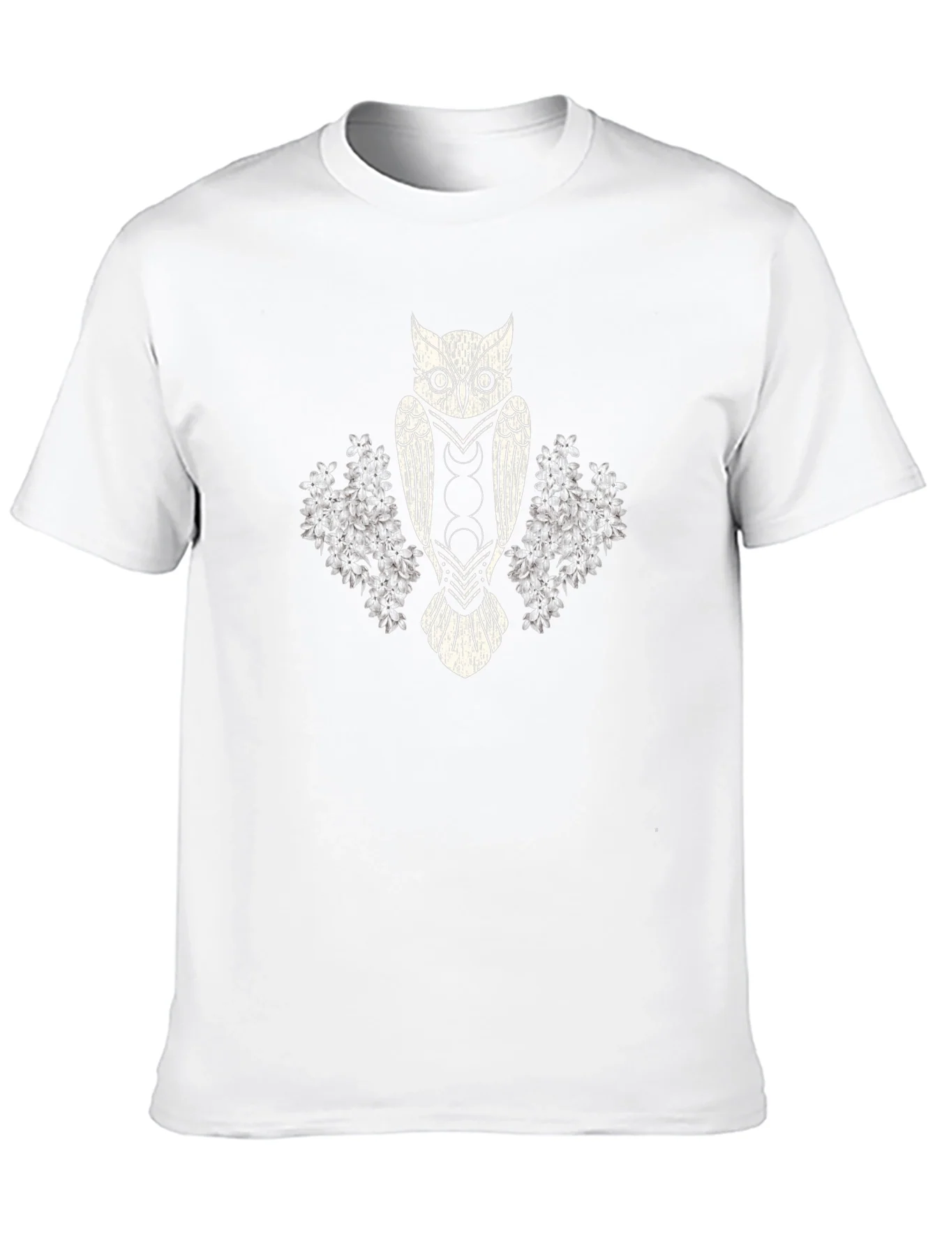 Mystic Owl Graphic Tee - Black Cotton Blend T-Shirt