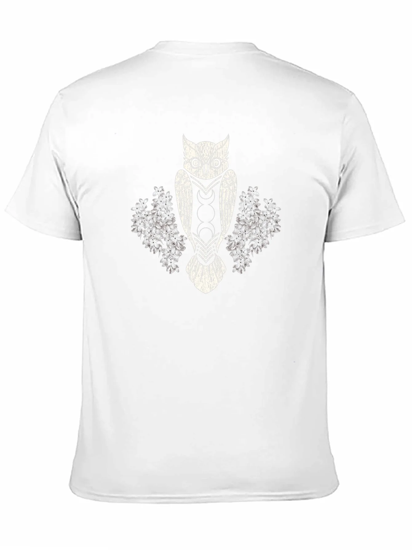 Mystic Owl Graphic Tee - Black Cotton Blend T-Shirt