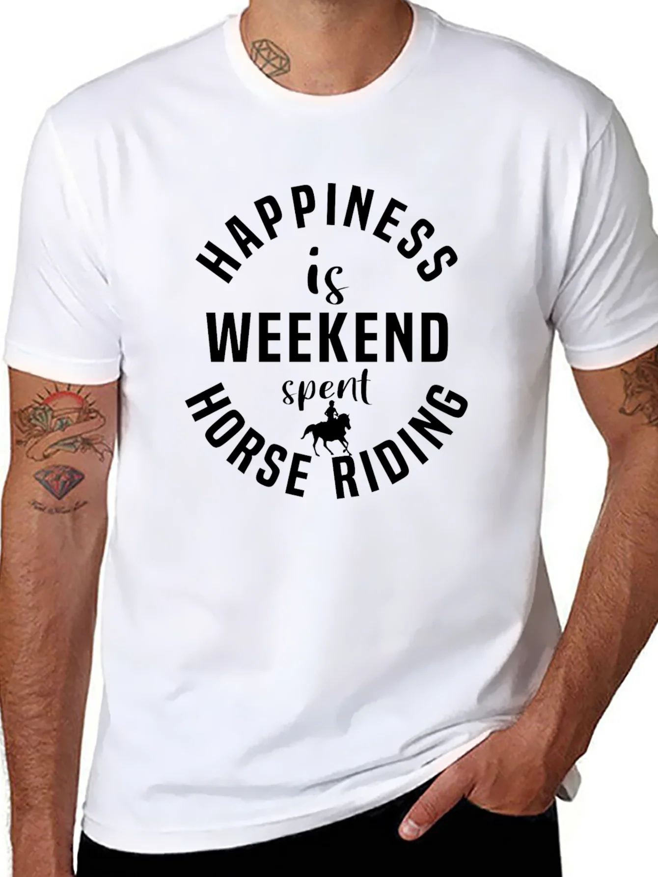 Horse Riding Weekend Happiness Graphic Tee