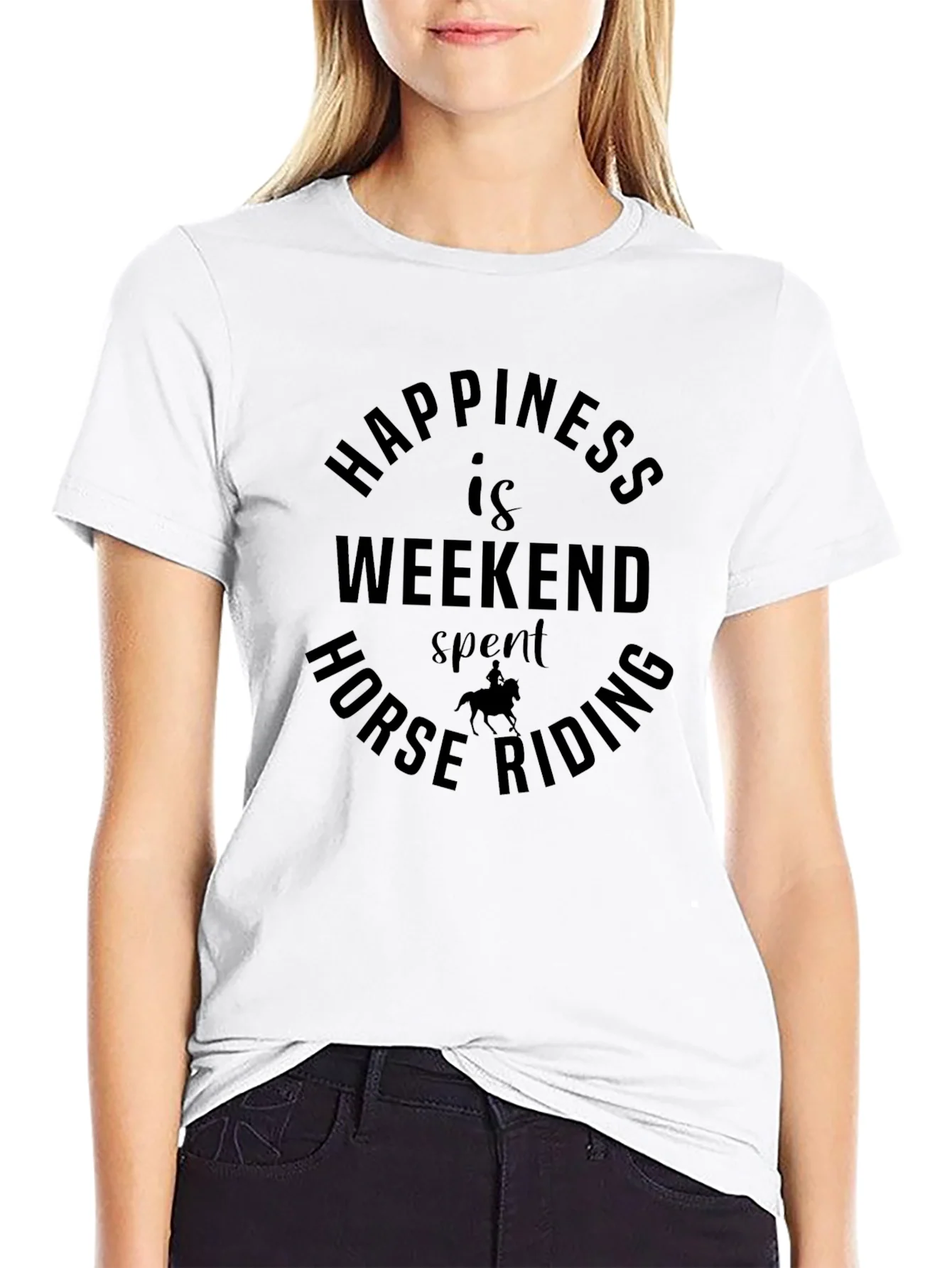 Horse Riding Weekend Happiness Graphic Tee