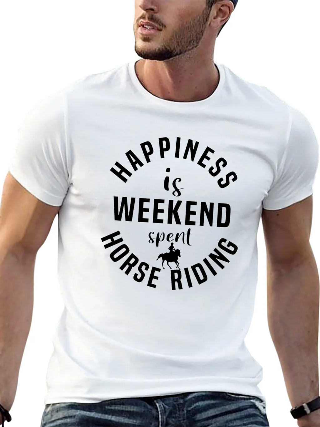 Horse Riding Weekend Happiness Graphic Tee