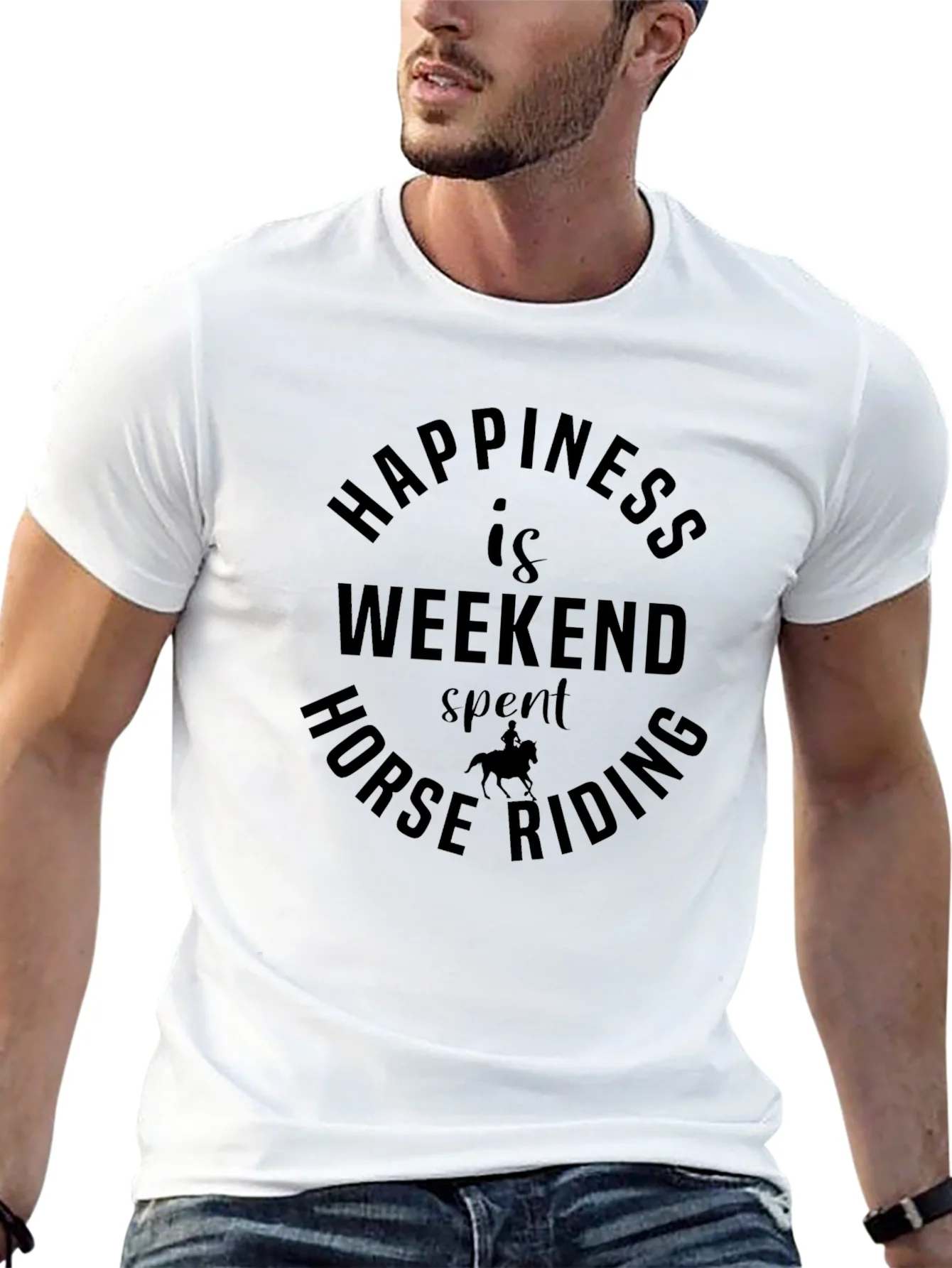 Horse Riding Weekend Happiness Graphic Tee