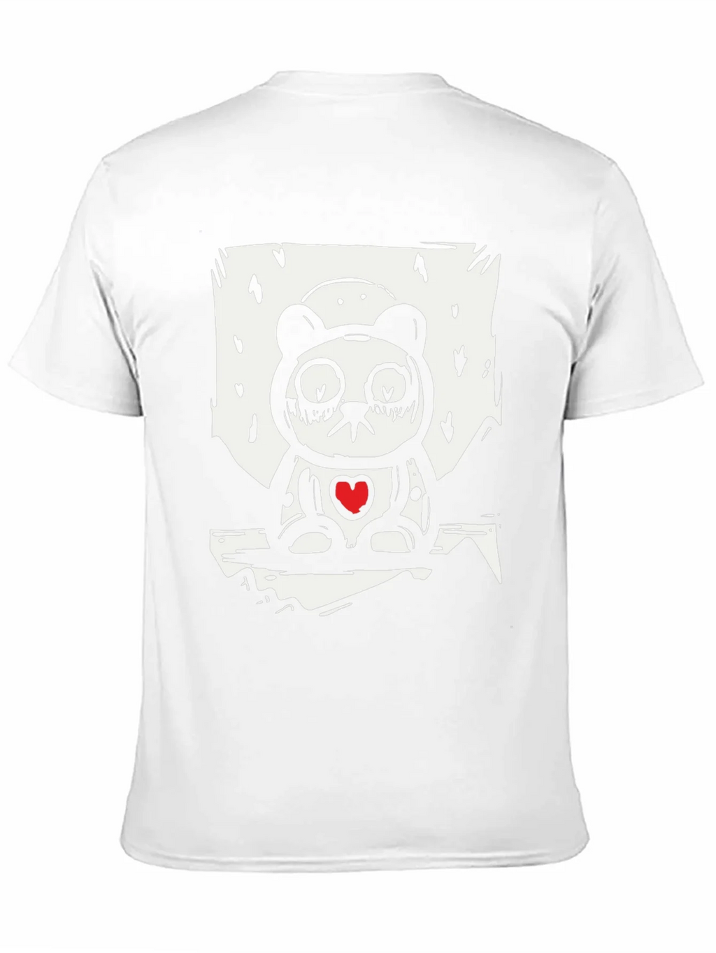 Sad Panda Heart Graphic Tee - Black